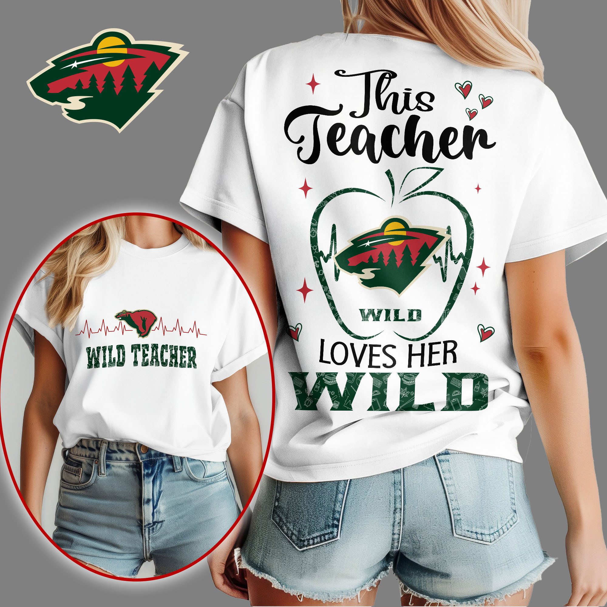 Minnesota Wild | Premium NHL Teacher Appreciation Month Women's Shirt NY