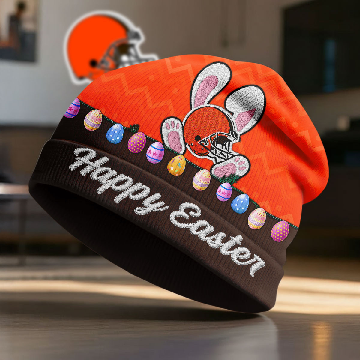 Cleveland Browns | Premium NFL Happy Easter Beanie Hat NY