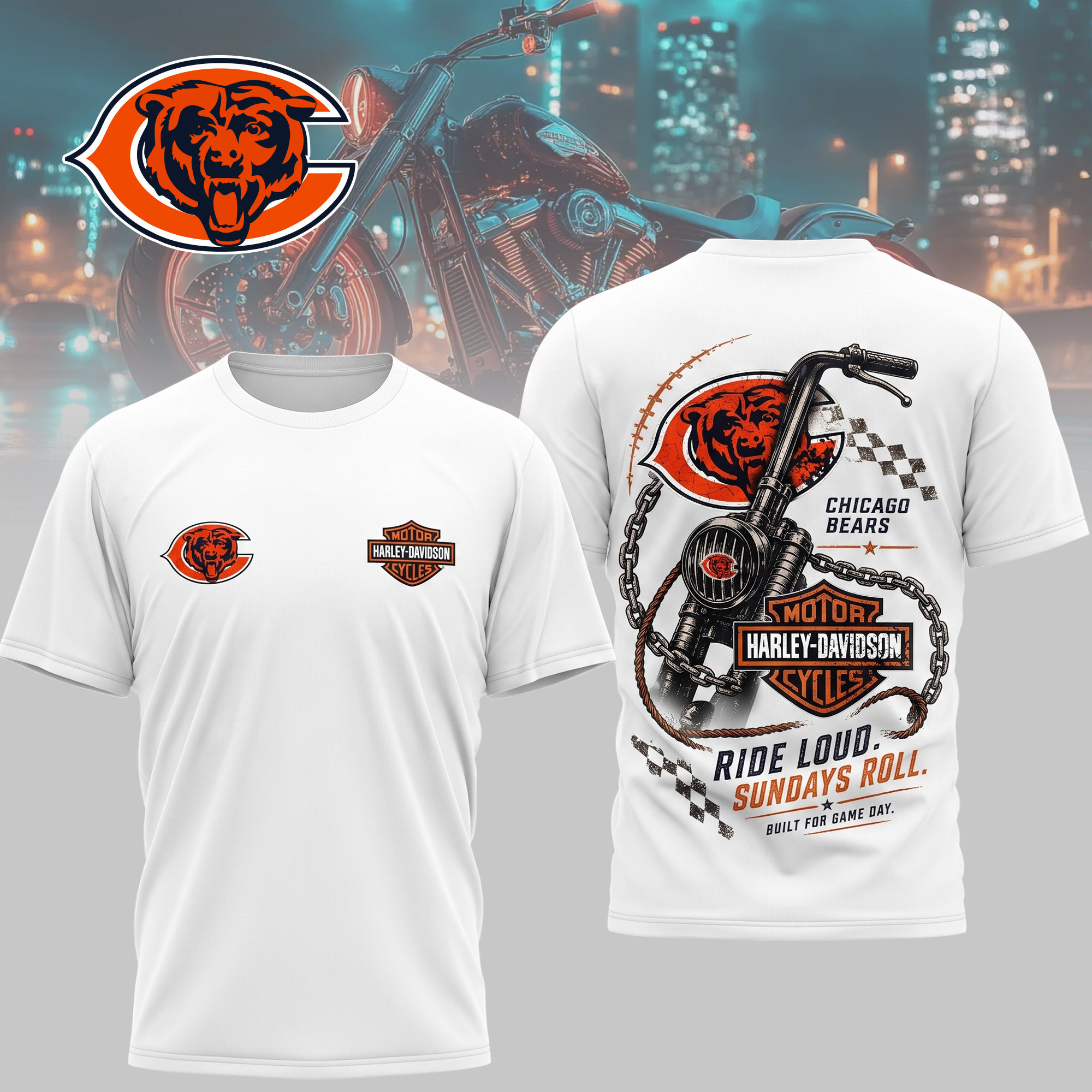 Chicago Bears | Premium NFL Ride & Football Team 3D Shirt NTH1
