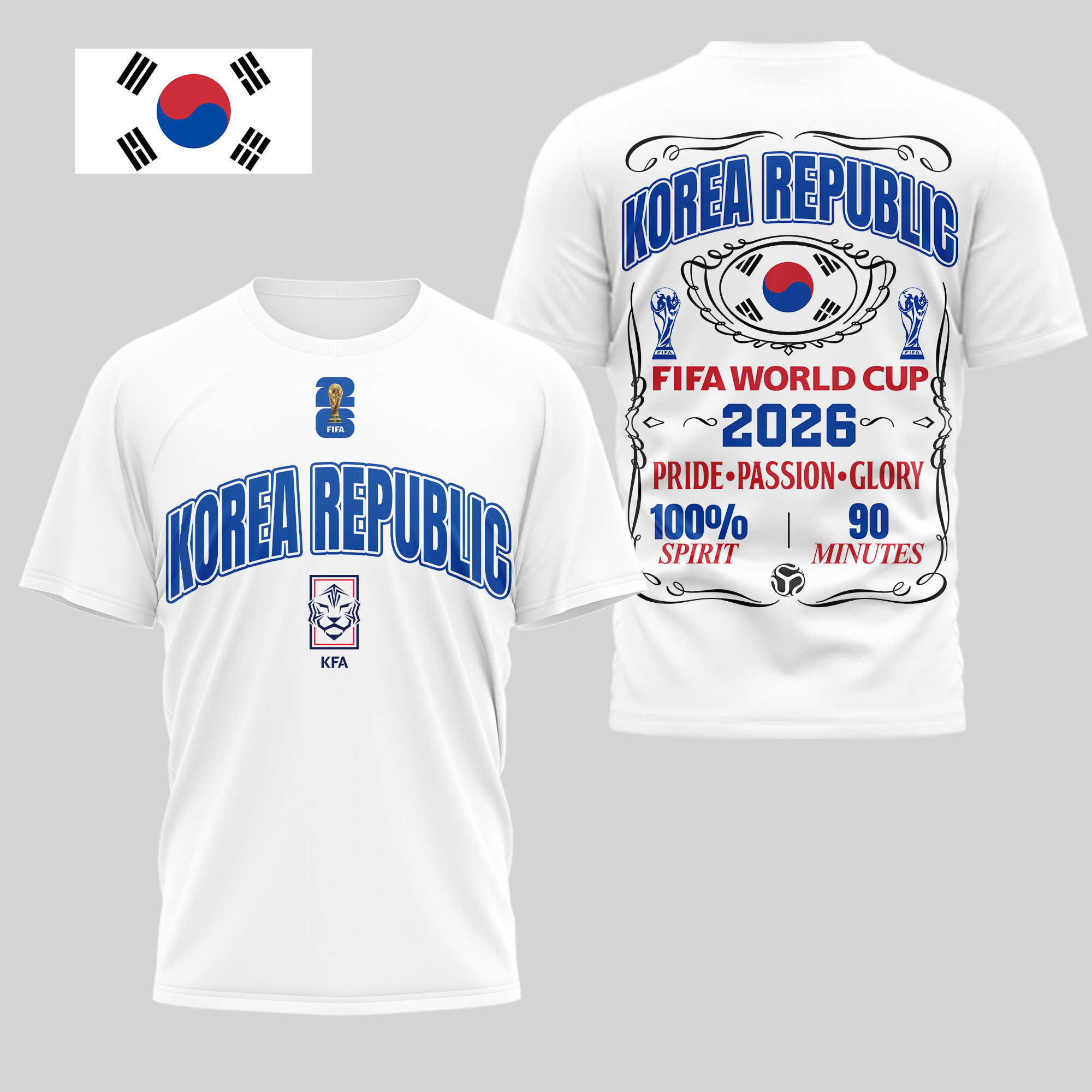 Korea Republic | Premium WC26 Pride Passion Glory 3D Shirt PBO7CTW