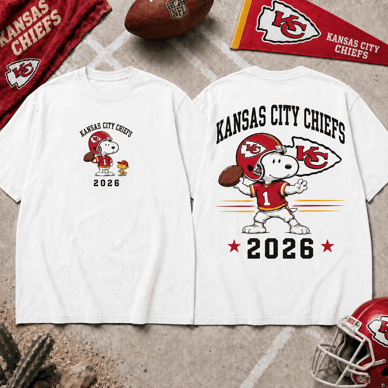 Kansas City Chiefs | Premium Snoopy NFL Football 2026 3D Shirt For Football Fans NNK