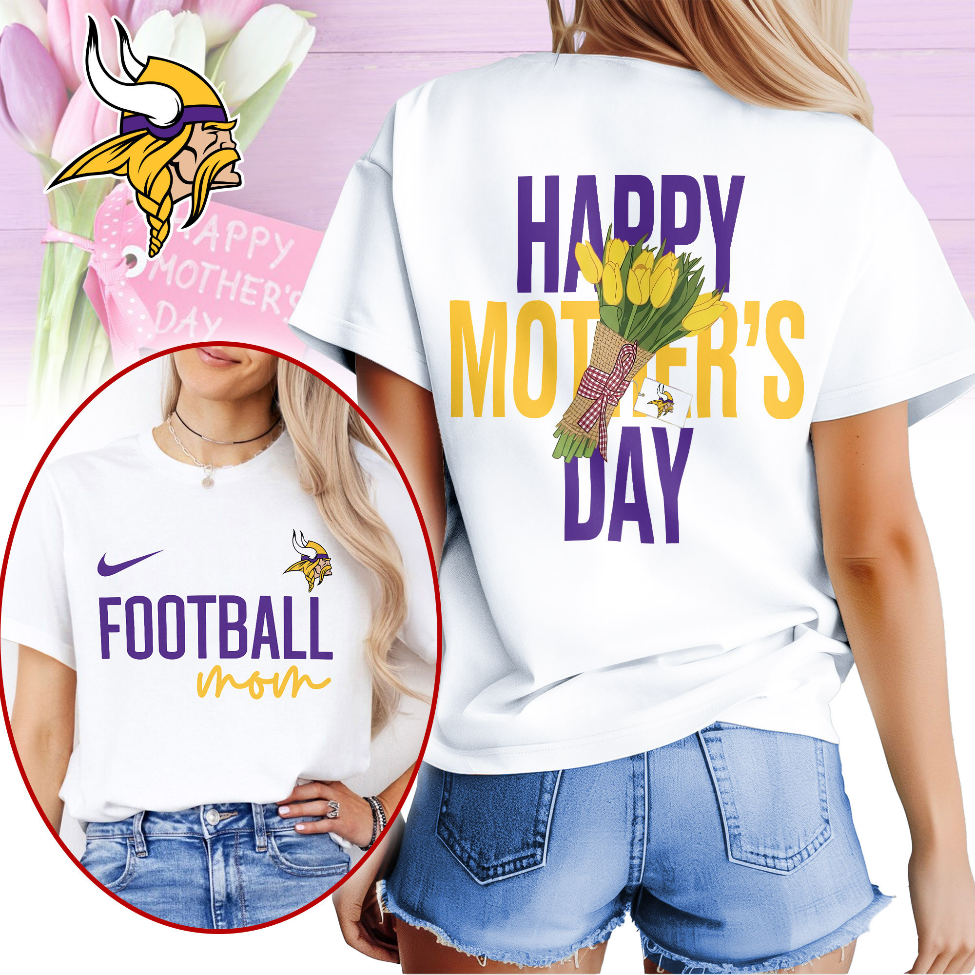 Minnesota Vikings | Premium NFL Happy Mother Day 3D Shirt NP