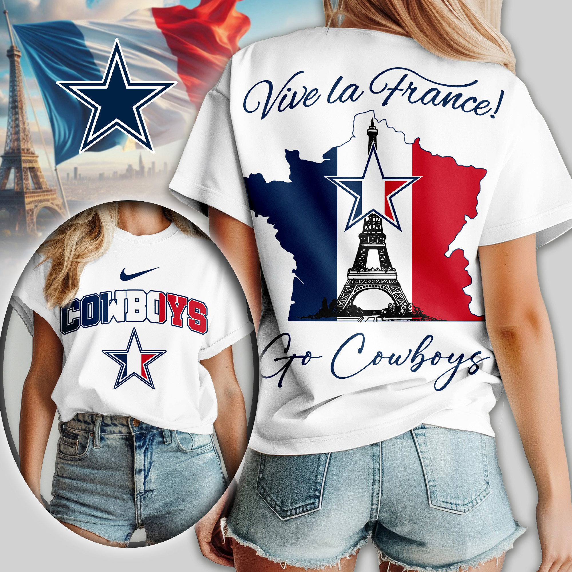 Dallas Cowboys | Premium NFL France Women Shirt TD
