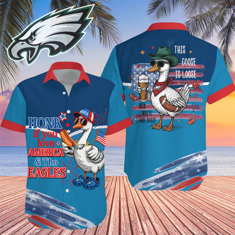 Philadelphia Eagles | Premium NFL Goose Hawaiian Shirt HY