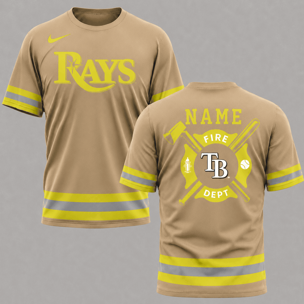Tampa Bay Rays | MLB x Personalized Firefighters Hi-vis 3D Shirt