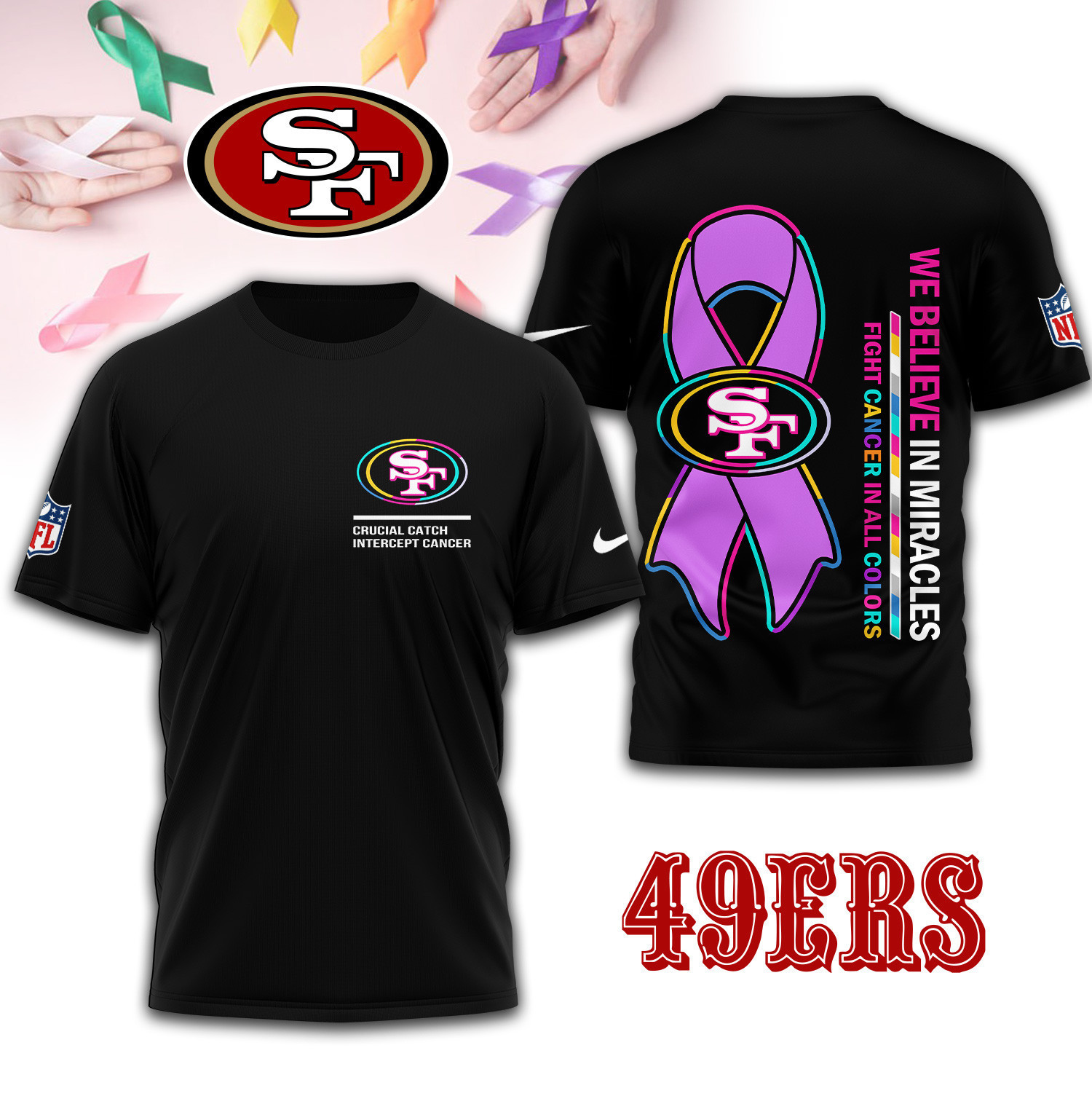 San Francisco 49ers | Premium NFL Crucial Catch 3D Shirt TD