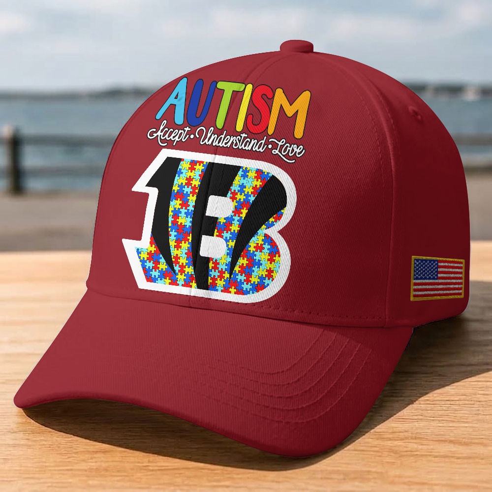 Cincinnati Bengals | Premium Classic NFL Autism Awareness Puzzle Cap