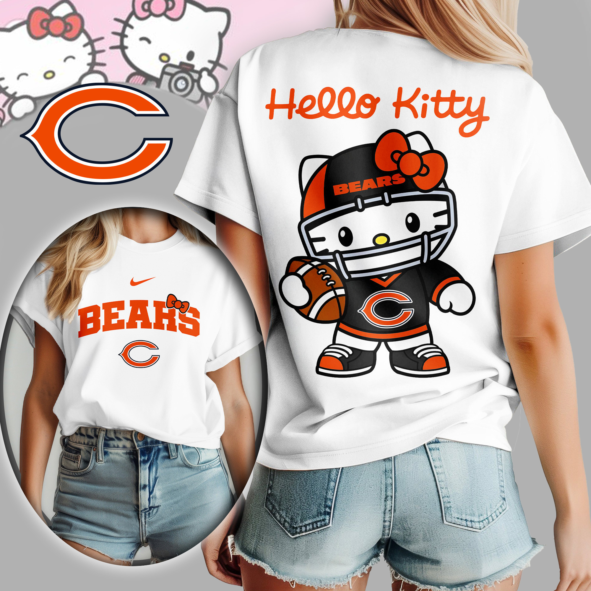 Chicago Bears | Premium NFL Hello Kitty Women's Shirt TD