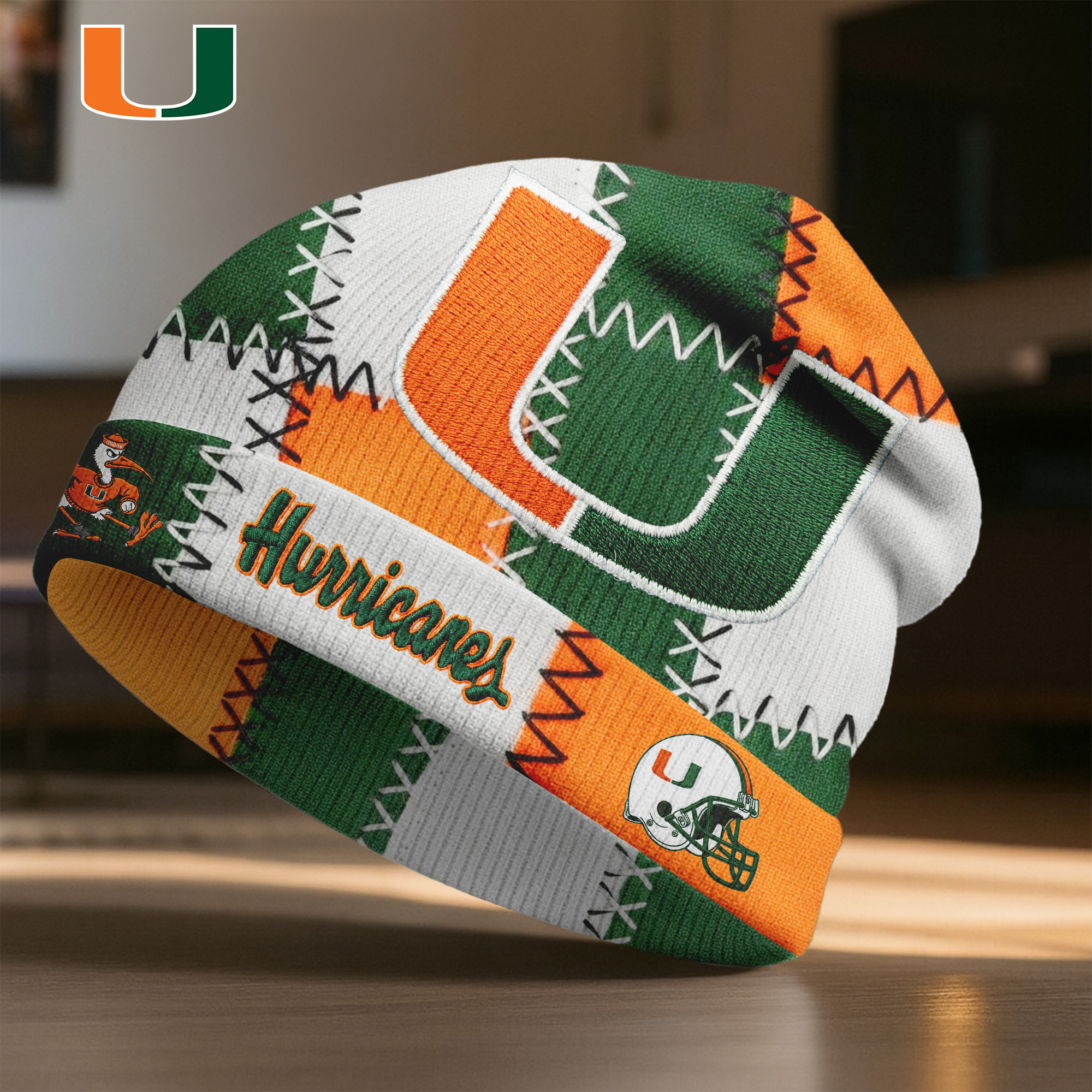 Miami Hurricanes | Premium NCAA Pride Beanie Hat NY