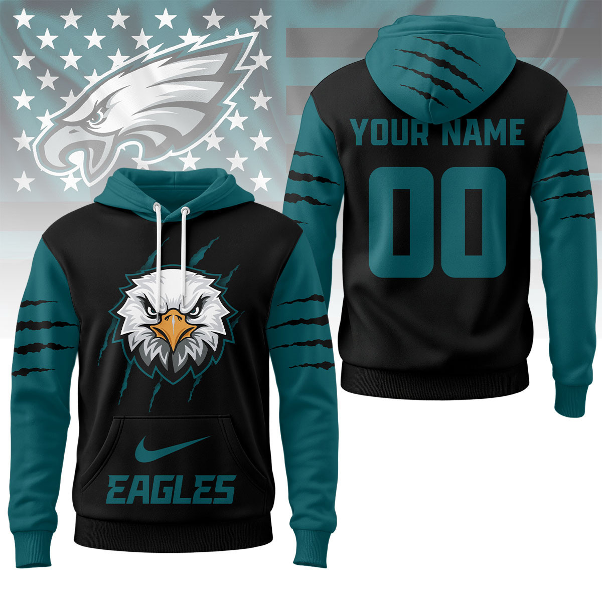 Philadelphia Eagles | Premium NFL Fan Pride Claw Hoodie NY