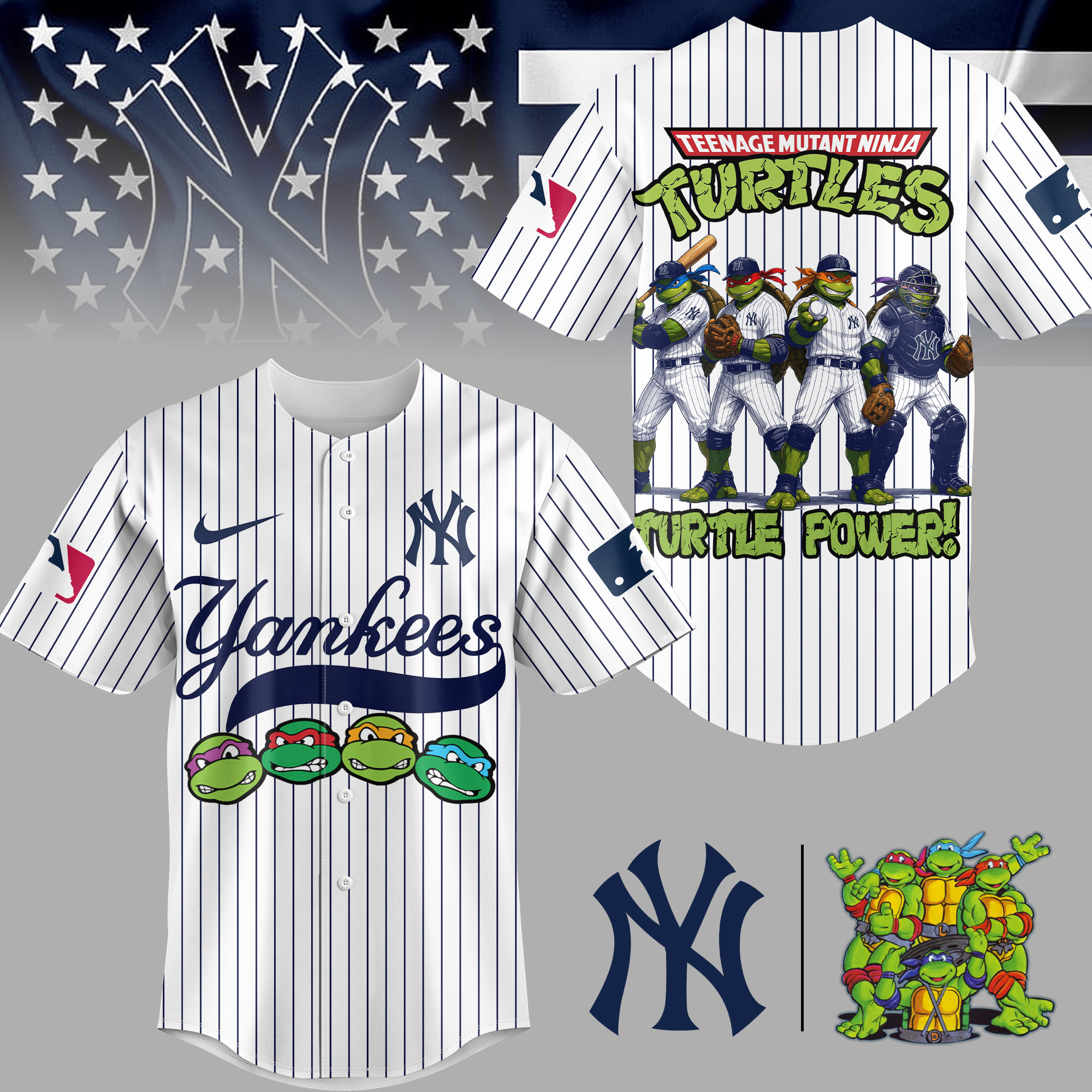 New York Yankees | Premium MLB Teenage Mutant Ninja Turtles Jersey TD