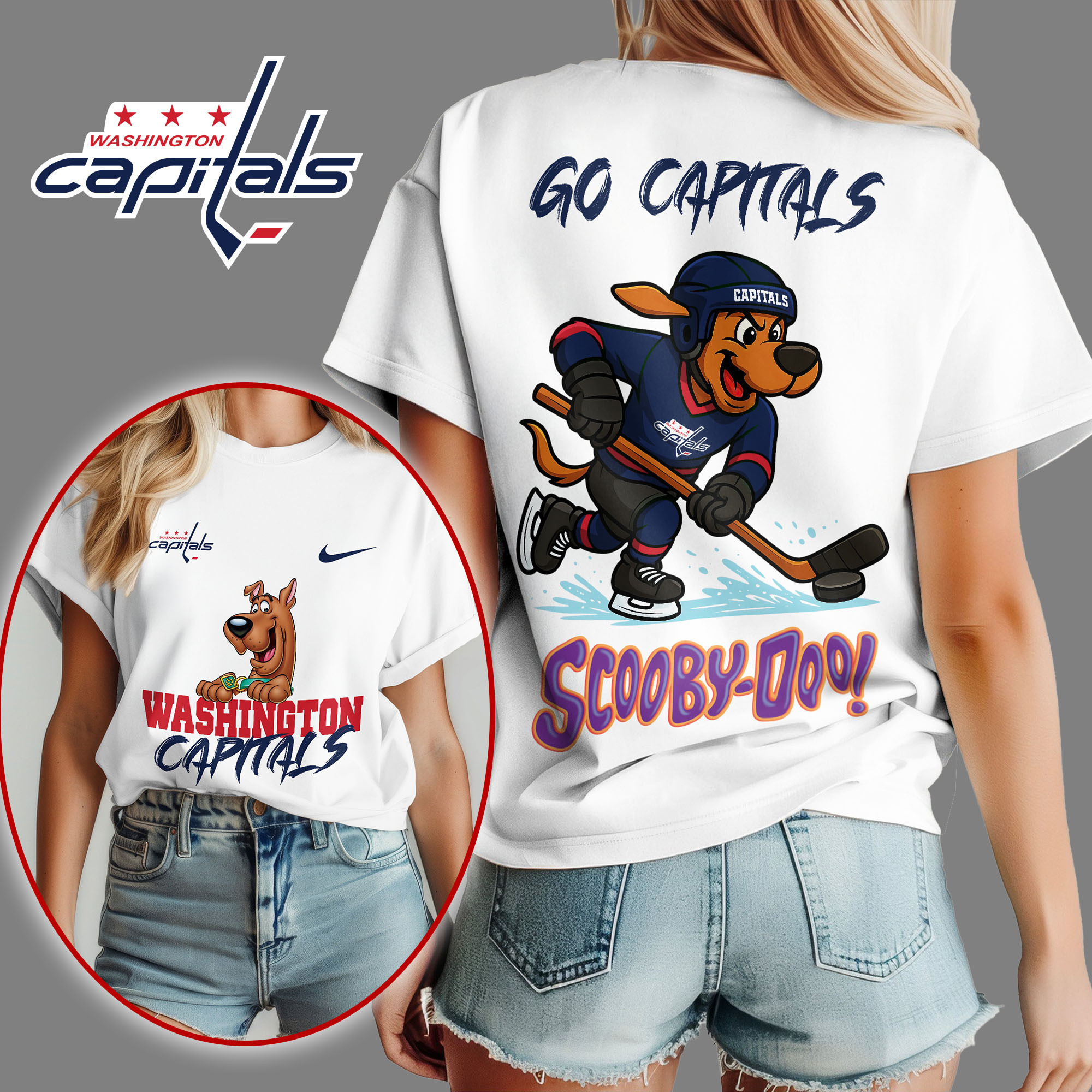 Washington Capitals | Premium NHL Scooby-Doo Fan Women's Shirt NY