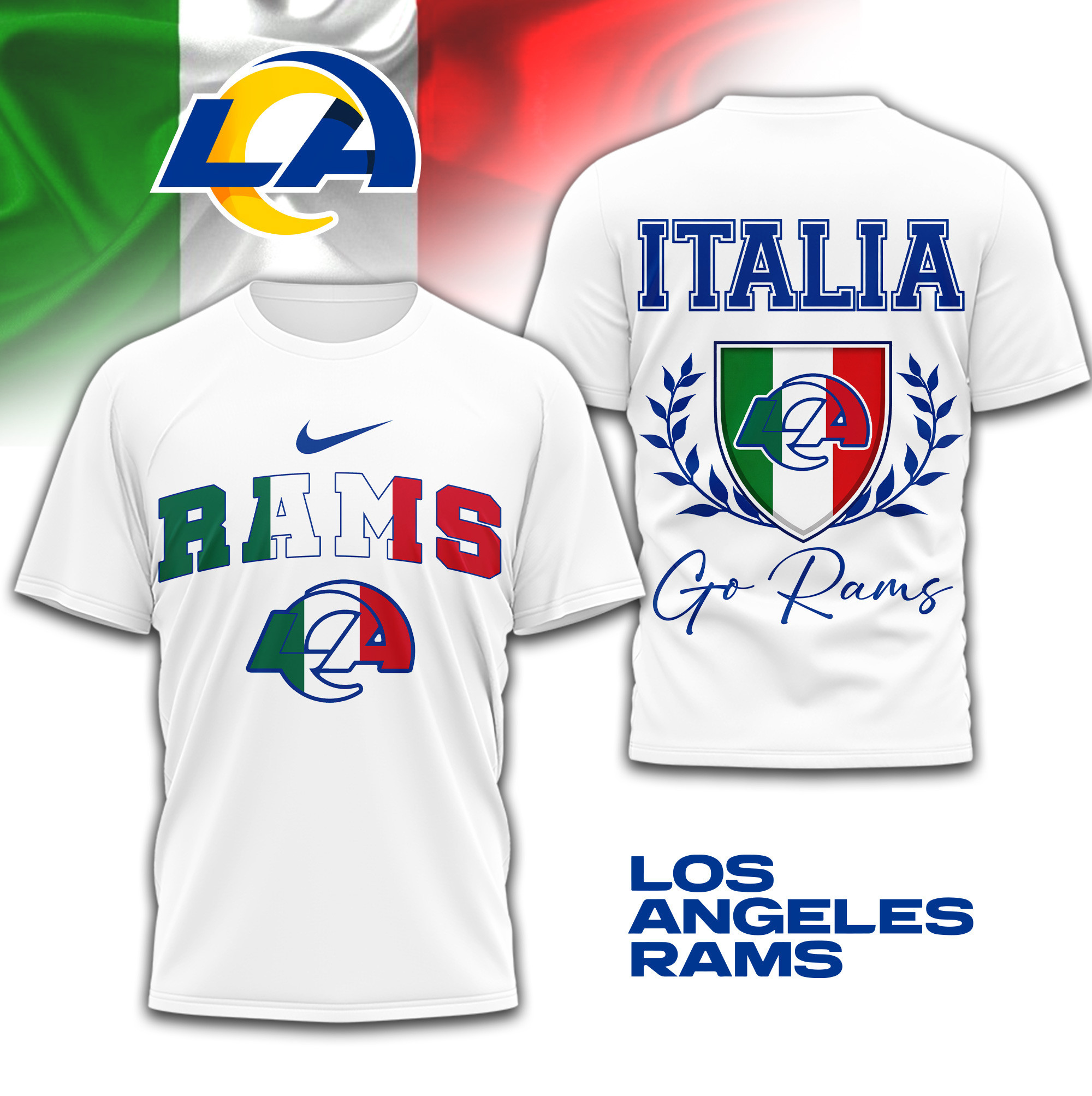 Los Angeles Rams | PREMIUM NFL ITALIA 3D SHIRT TD090126