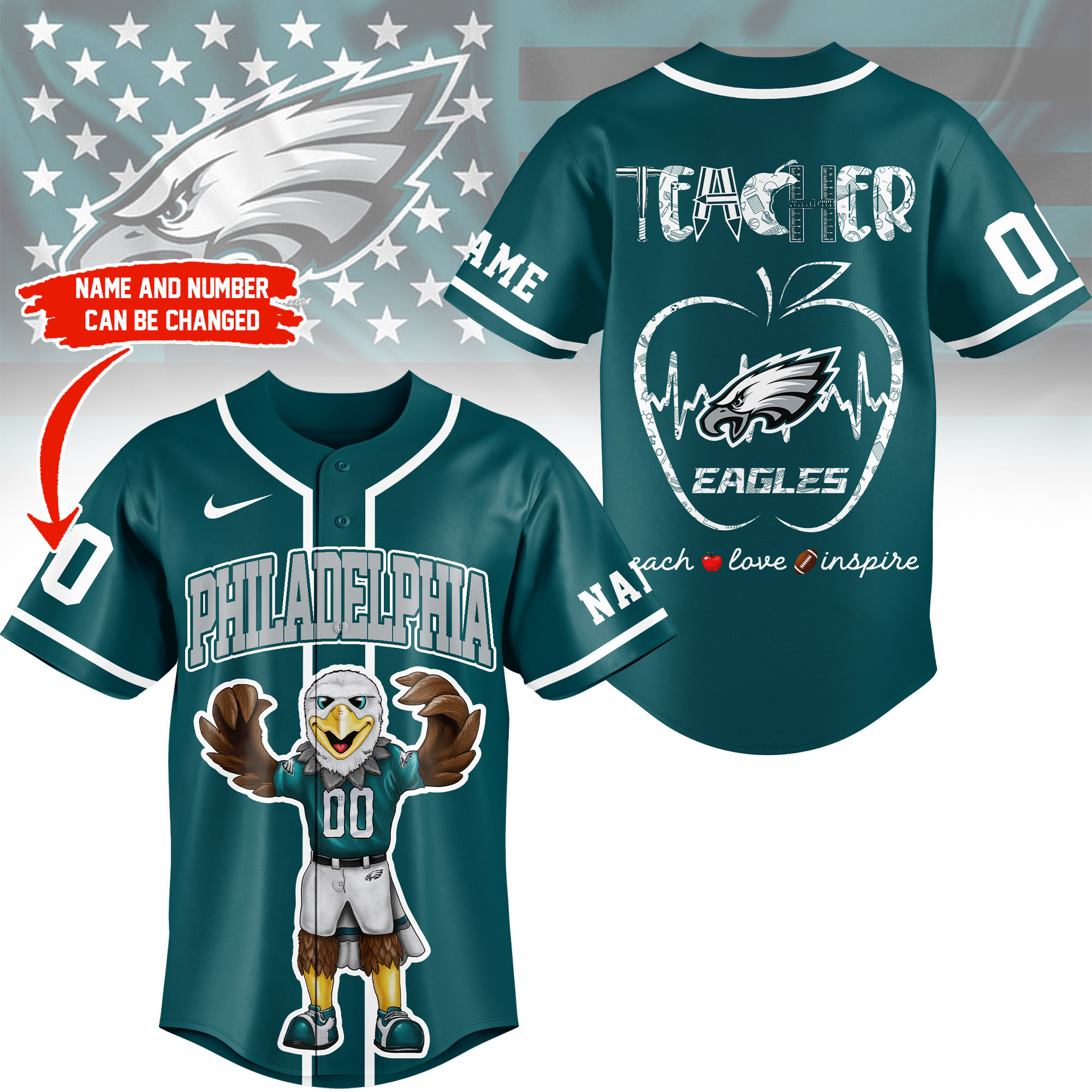Philadelphia Eagles | Premium NFL Teacher Appreciation Month Jersey Shirt NY