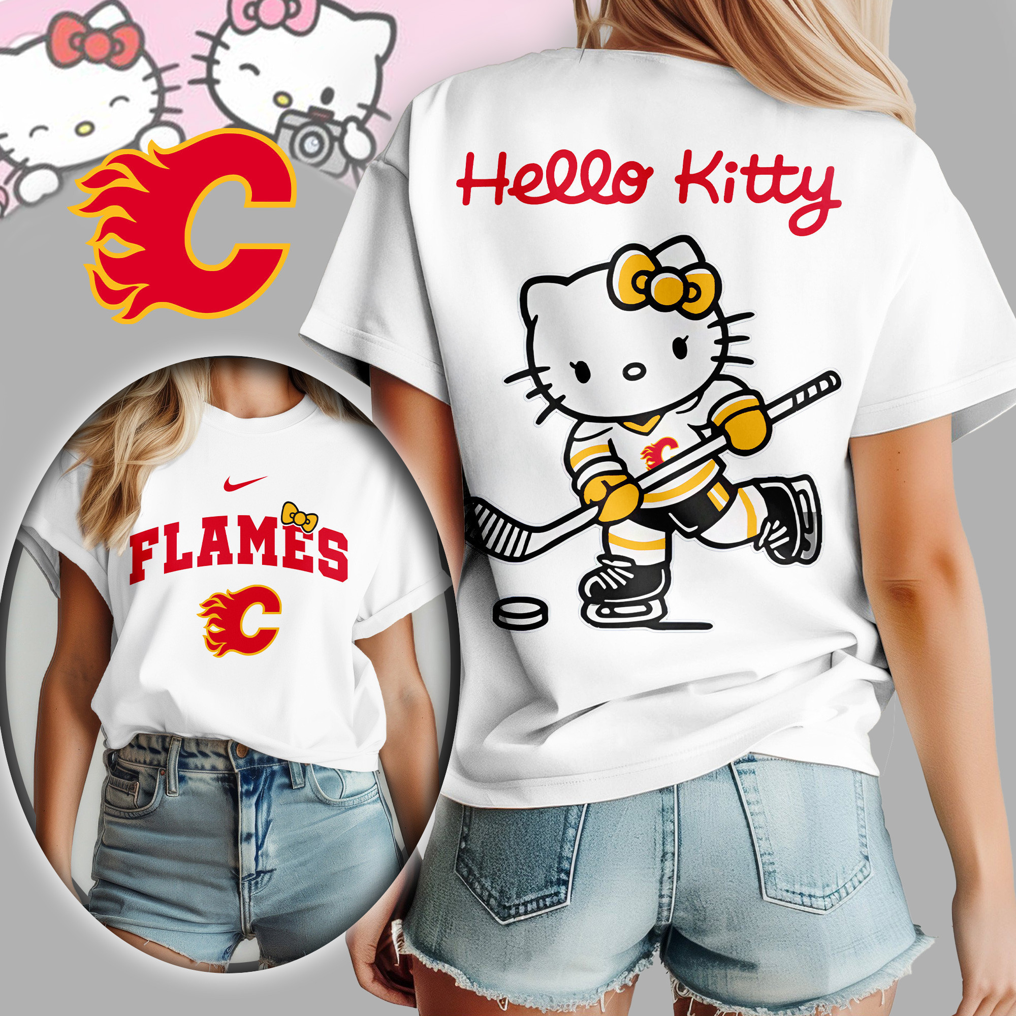 Calgary Flames | Premium NHL x Hello Kitty Women Shirt TD