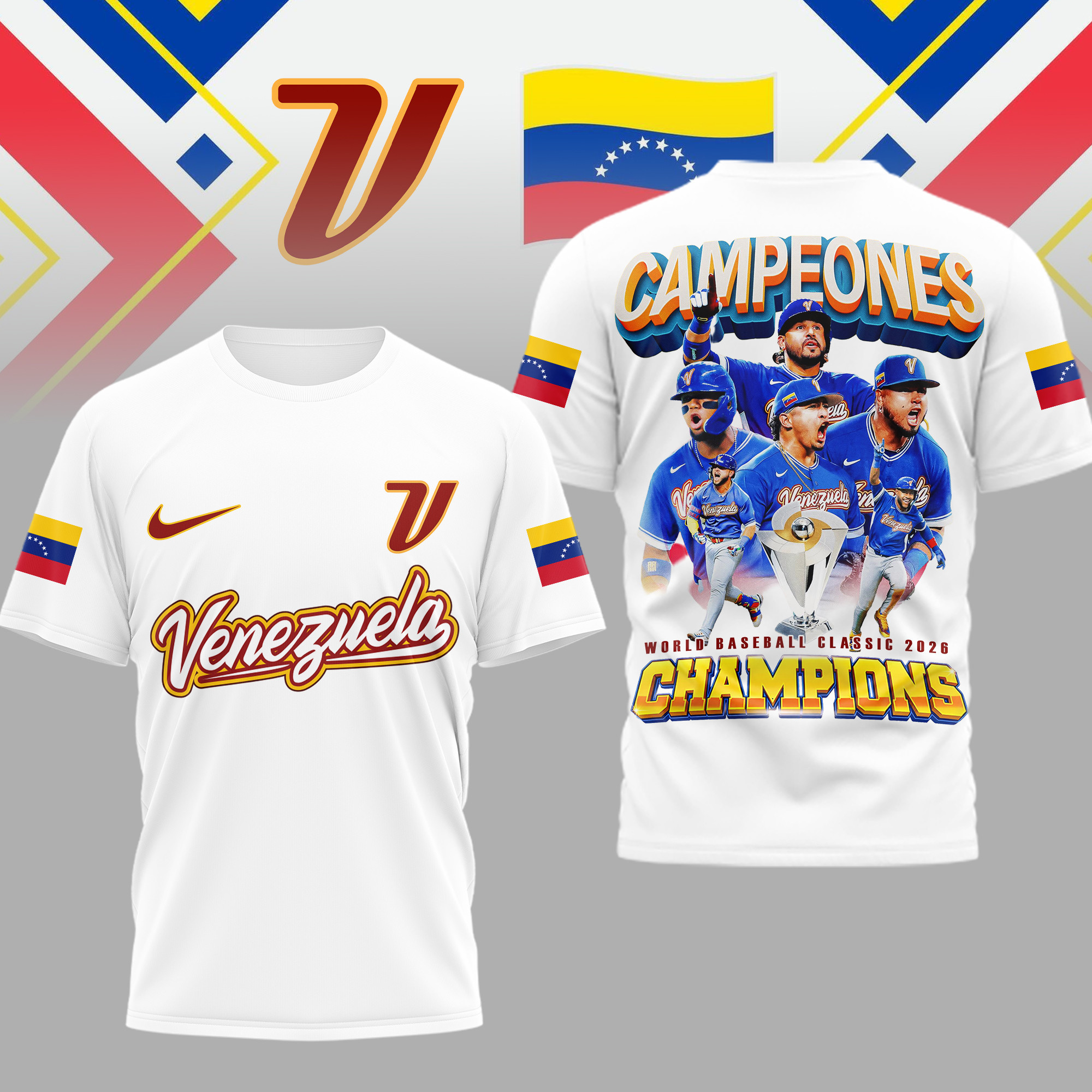 Venezuela | Premium World Baseball Classic 2026 3D Shirt TD