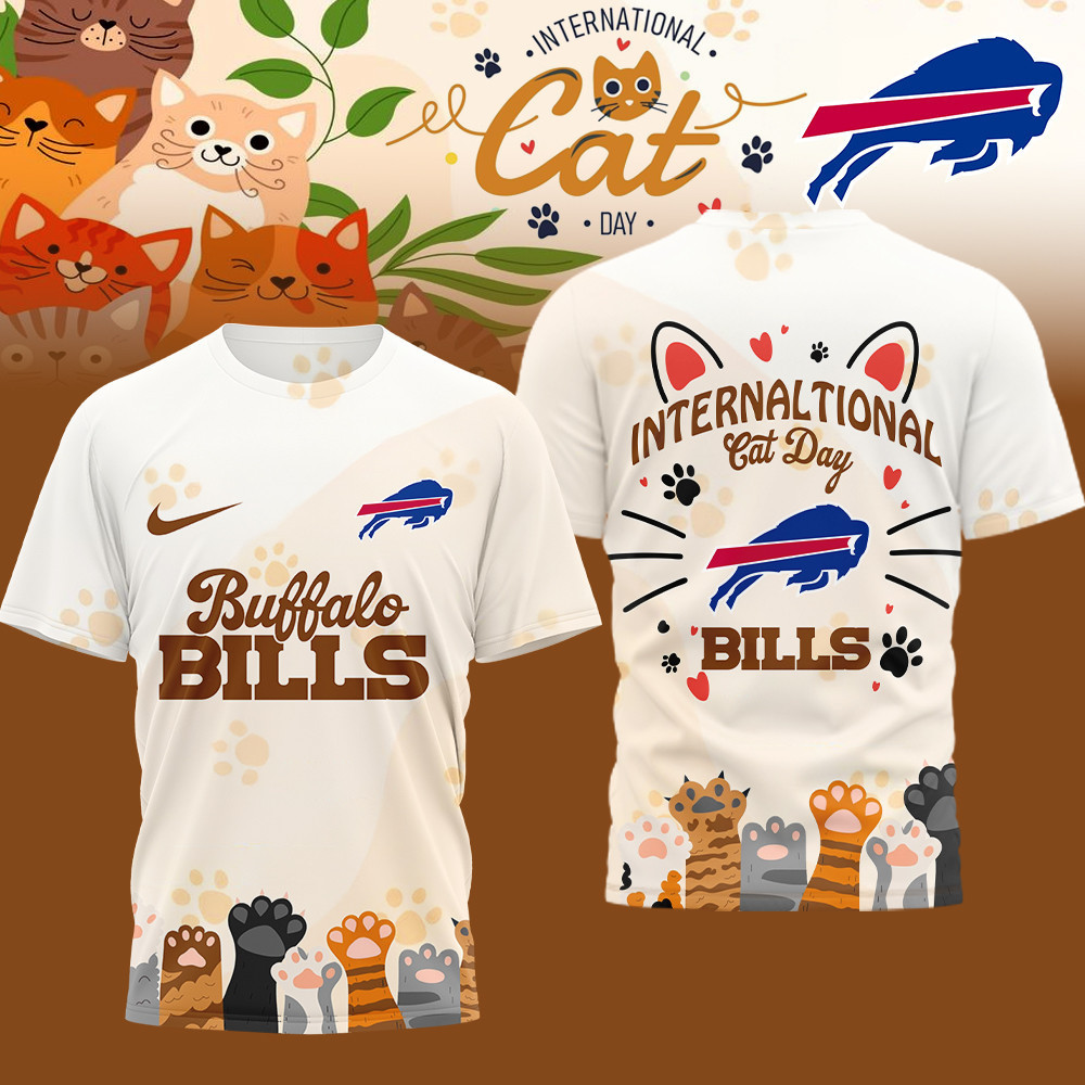 Buffalo Bills | Premium NFL International Cat Day 3D Shirt HI