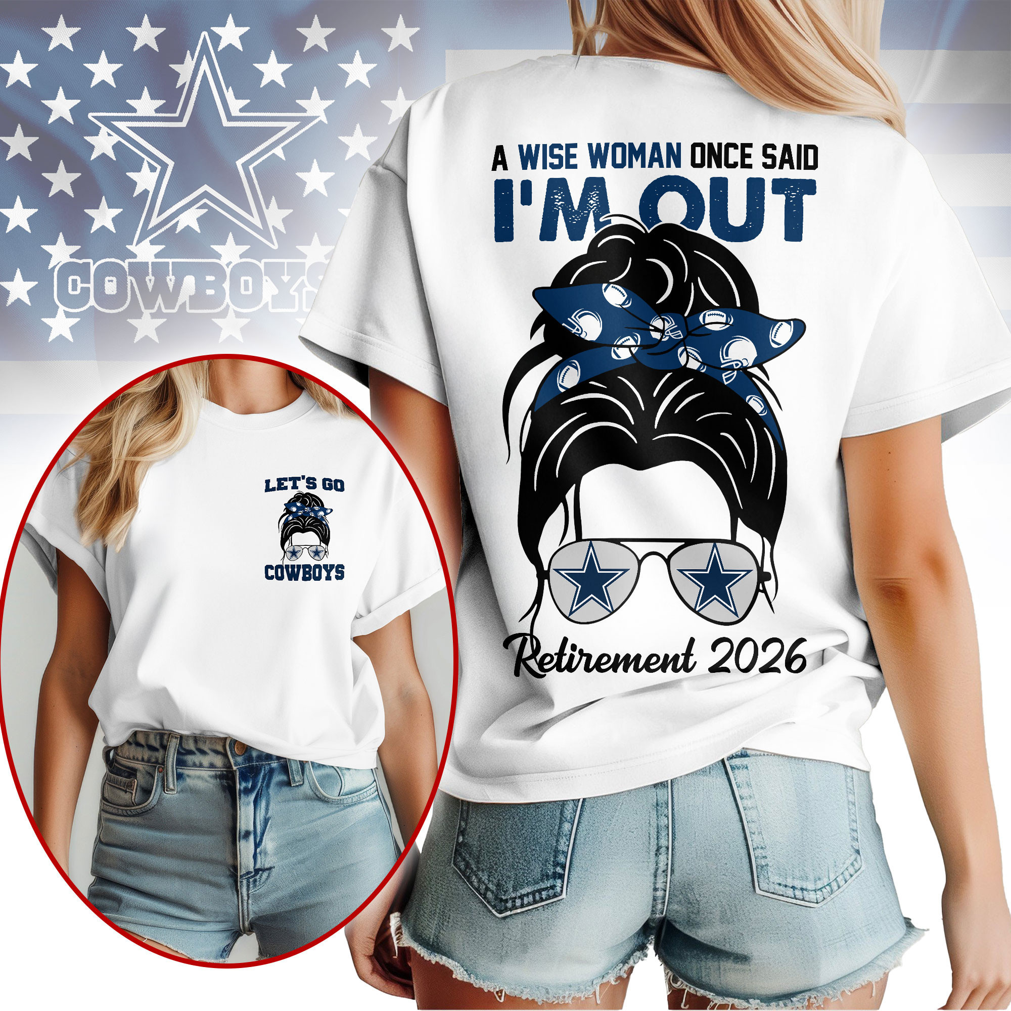 Dallas Cowboys | Premium NFL Retirement 2026 Spirit 3D T-Shirt NTH1
