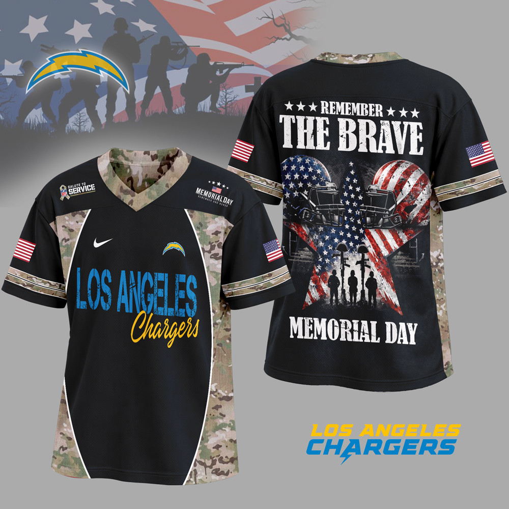 Los Angeles Chargers | Premium NFL Memorial Day V-neck Baseball Jersey HY