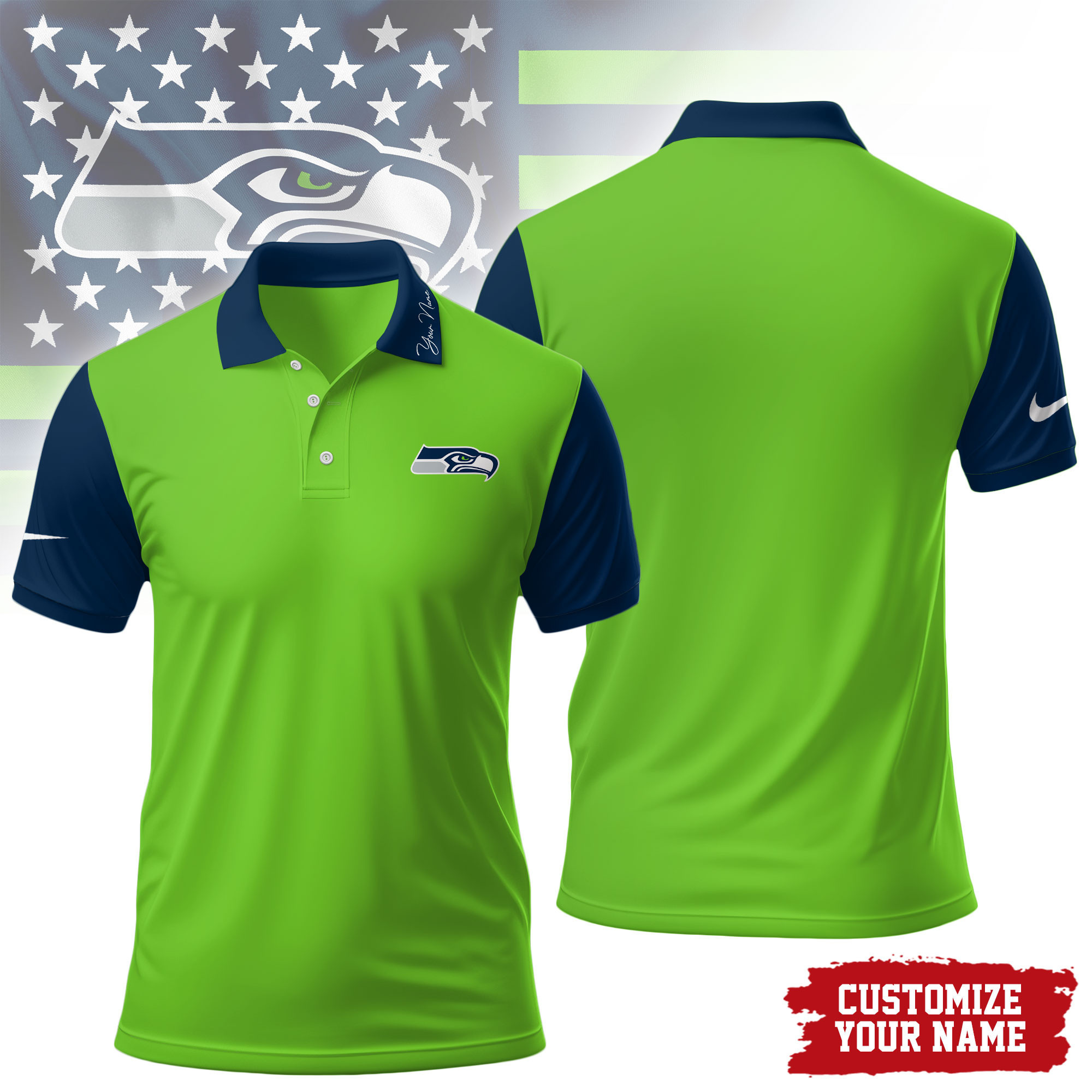 Seattle Seahawks | Premium NFL Touchdown Custom Polo NTH1