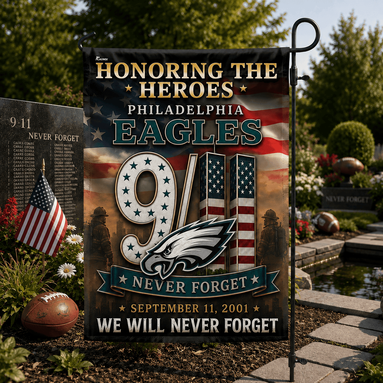 Philadelphia Eagles| Premium NFL Never Forget 9/11 Flag NY