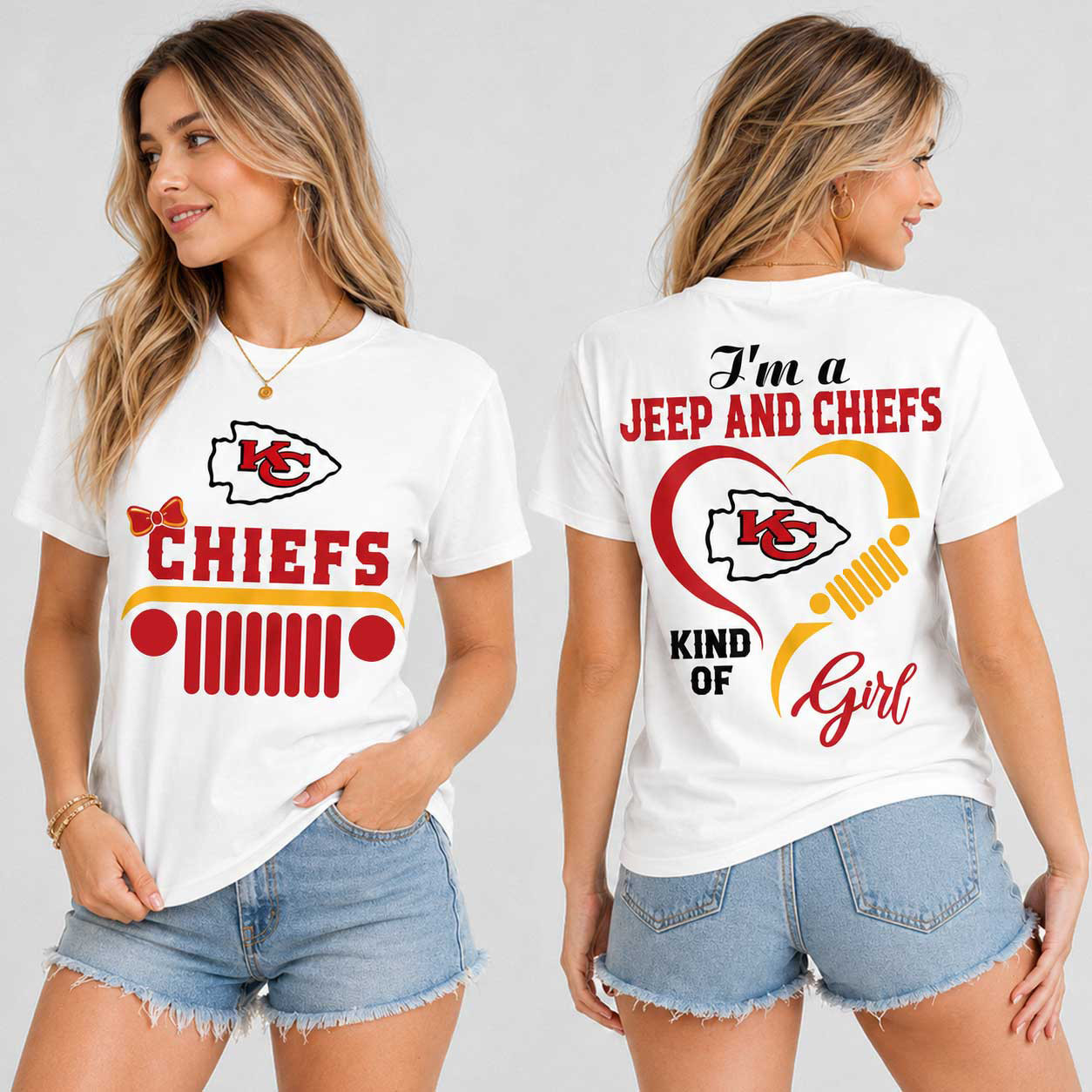 Kansas City Chiefs | Premium NFL Jeep Fan Passion T-Shirt TD
