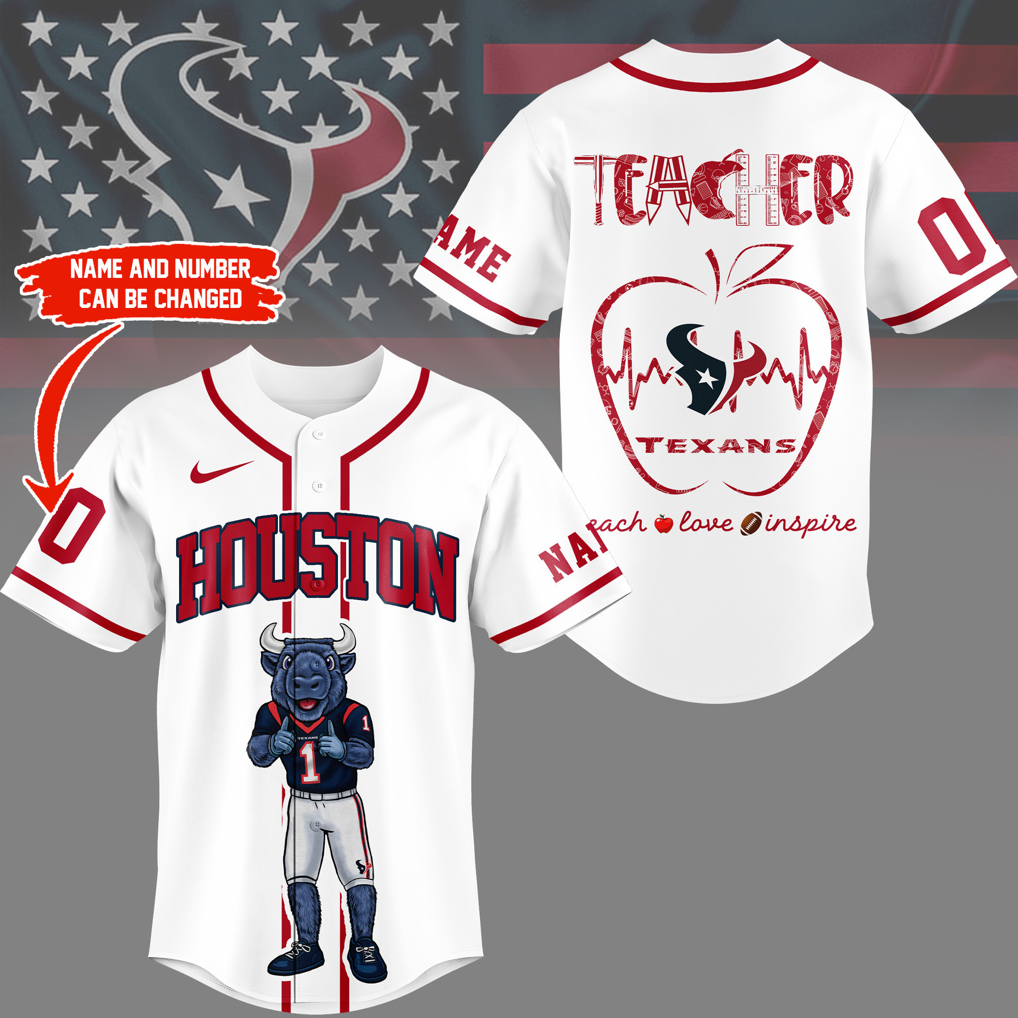 Houston Texans | Premium NFL Teacher Appreciation Month Jersey Shirt NY