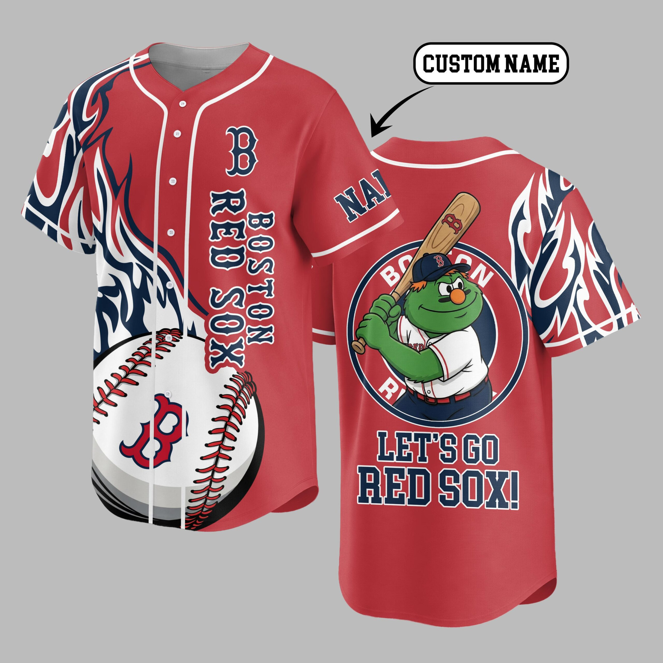Boston Red Sox | Premium MLB Flame Spirit Baseball Jersey