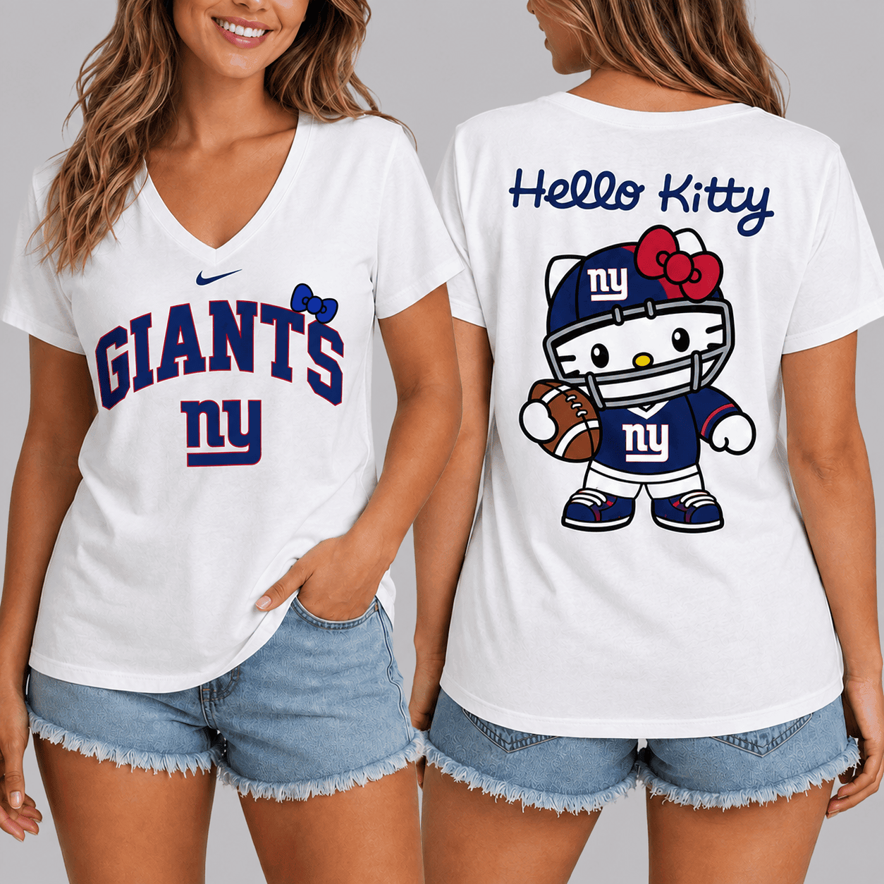 New York Giants | Premium NFL Hello Kitty Football T-shirt TD