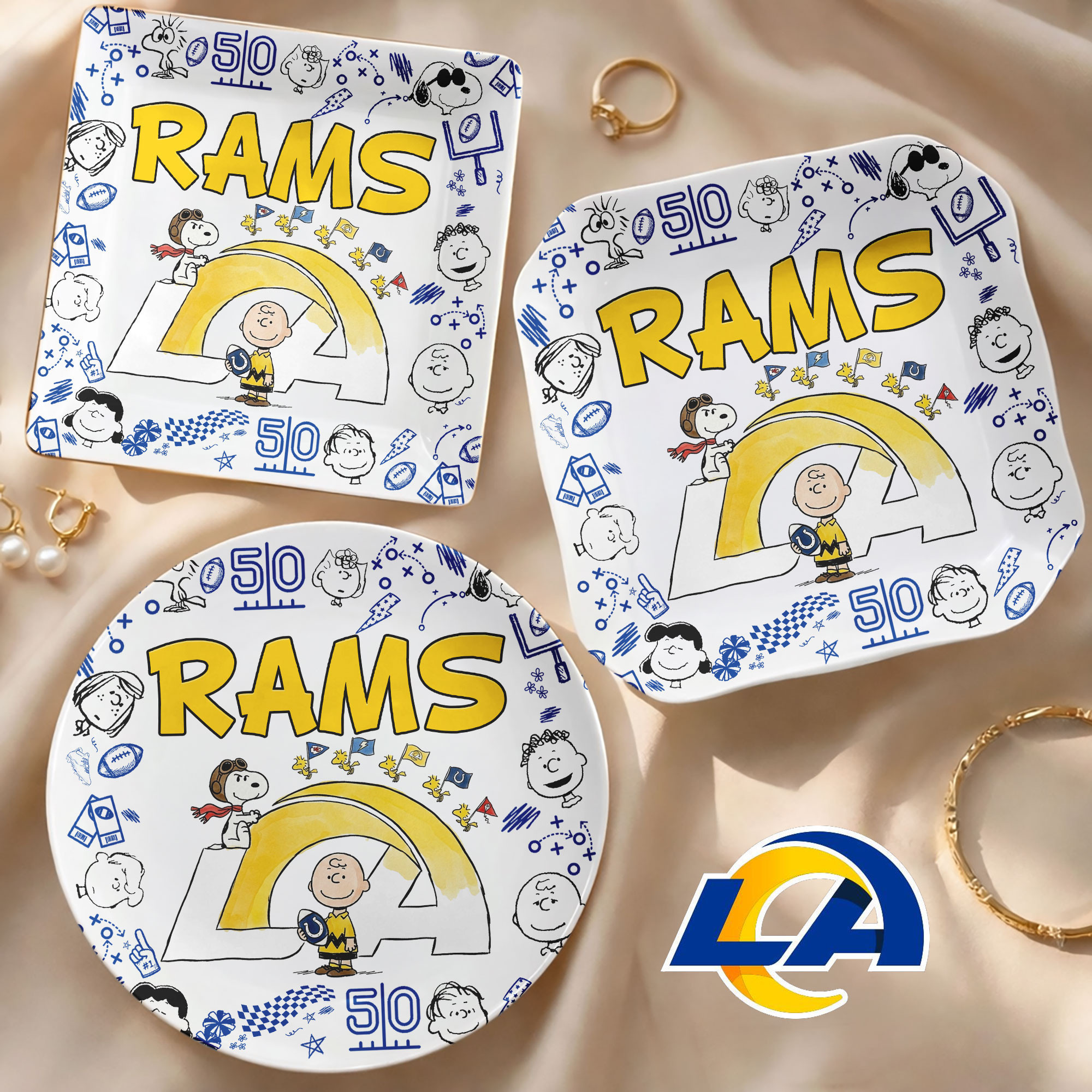 Los Angeles Rams | Premium NFL Snoopy Jewelry Dish HY