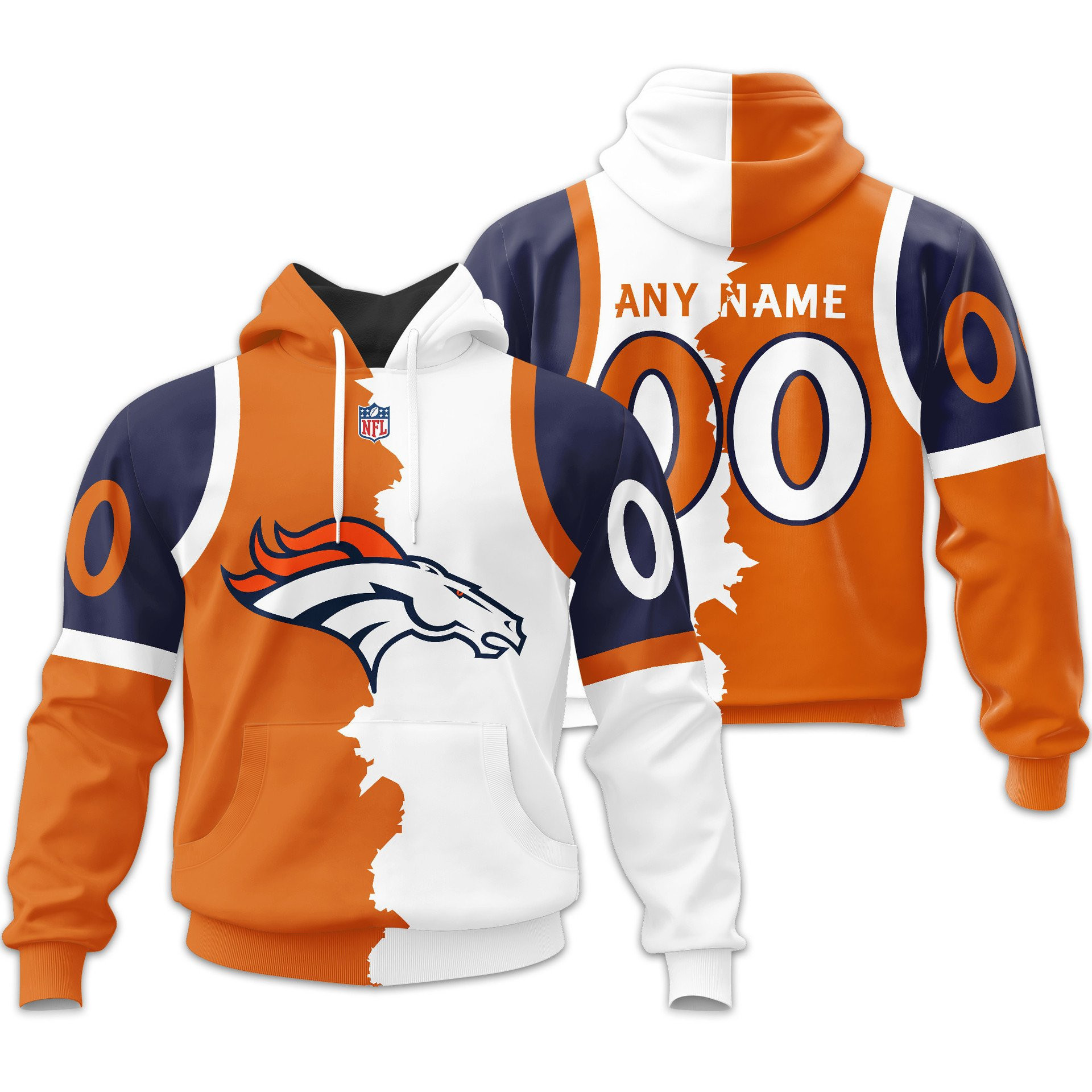 Denver Broncos | Premium NFL Home Mix Away Hoodie TD