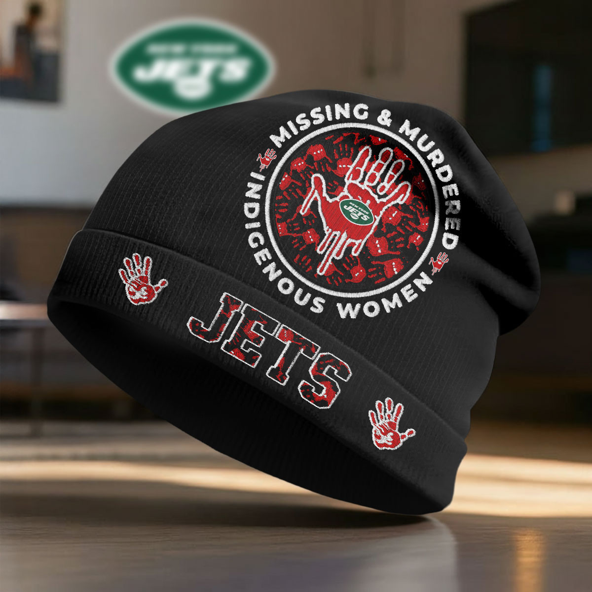 New York Jets | Premium NFL MMIW Awareness Beanie Hat NY