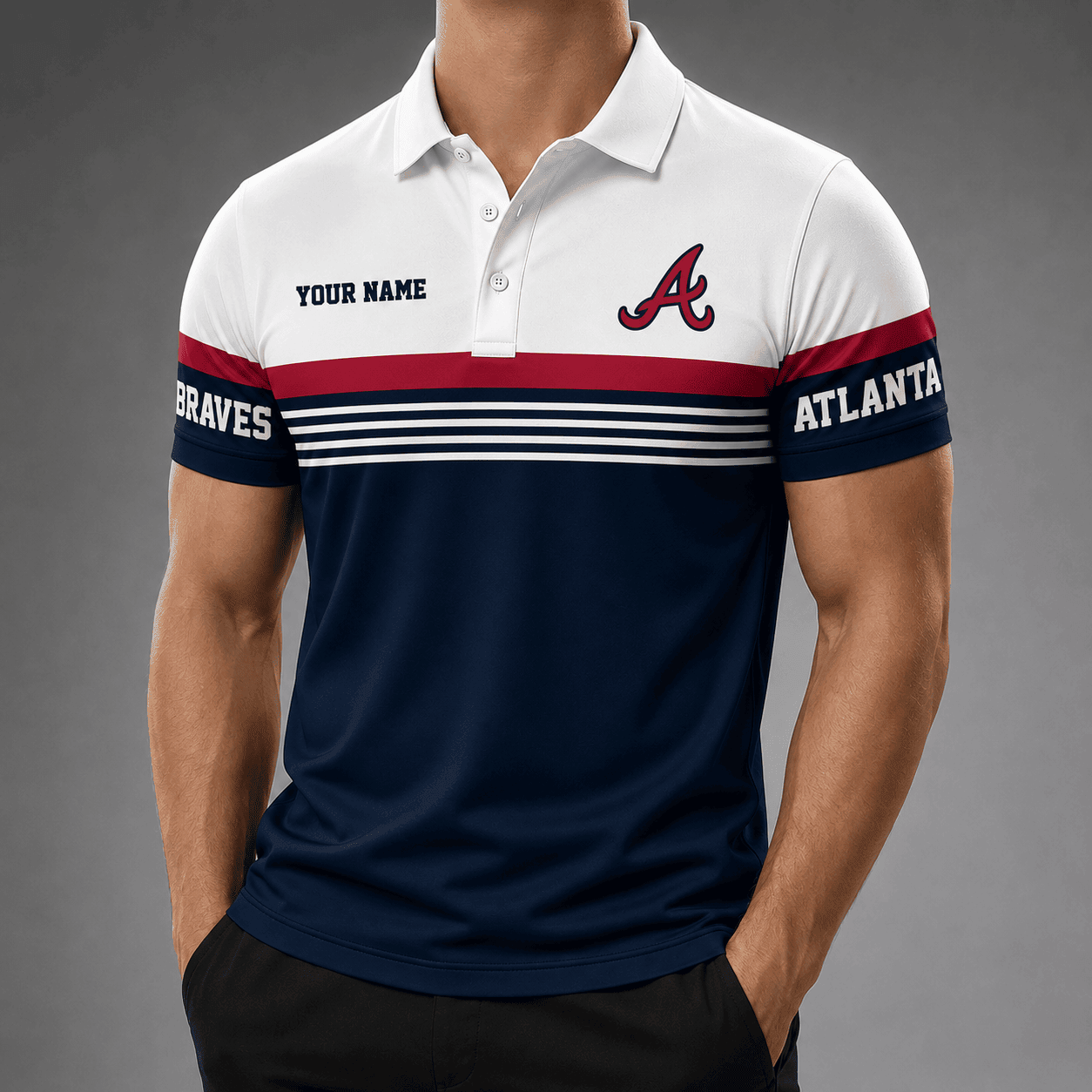 Atlanta Braves | Premium MLB Personalized Men's Polo Shirt