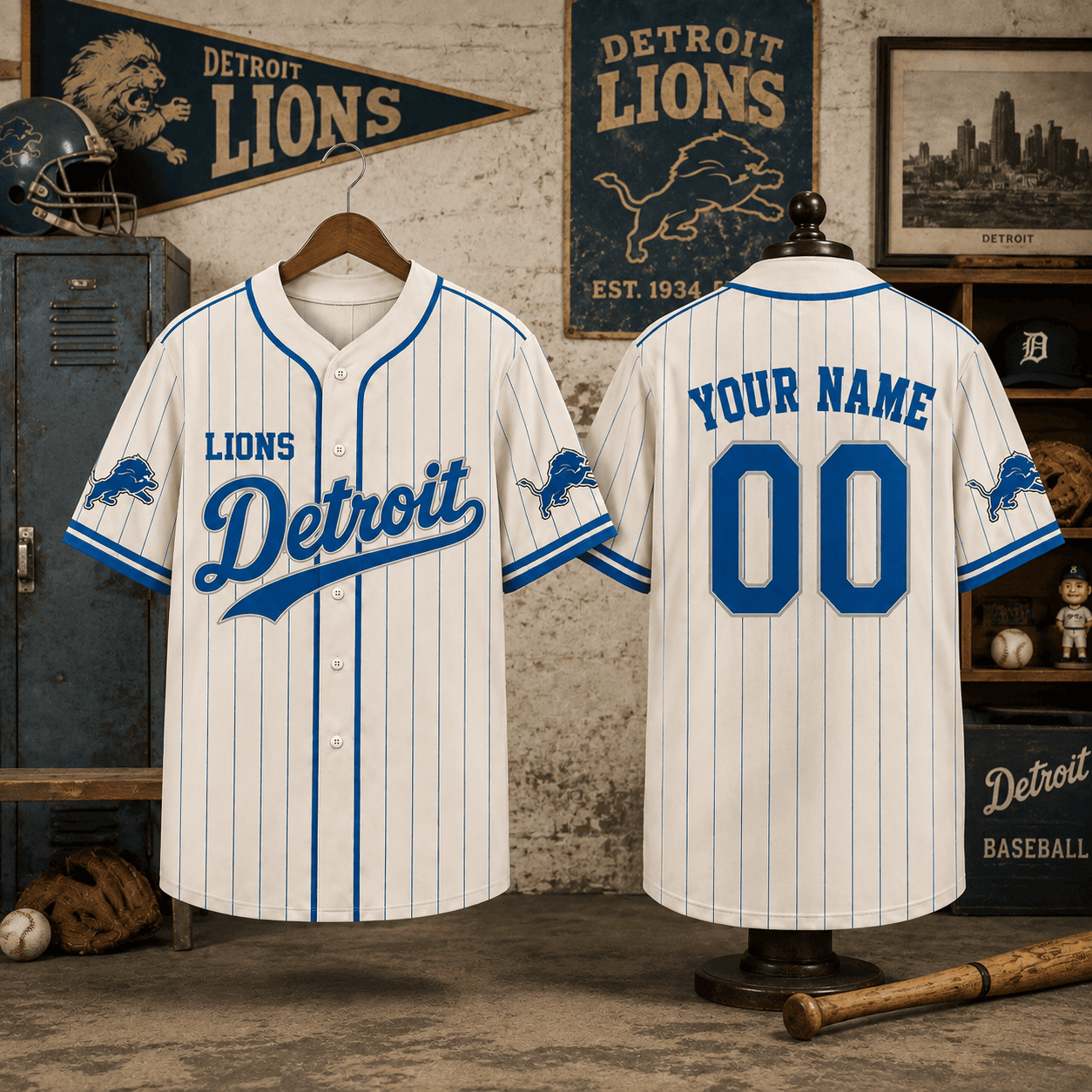 Detroit Lions | Premium NFL Personalized Game Day Jersey NNK