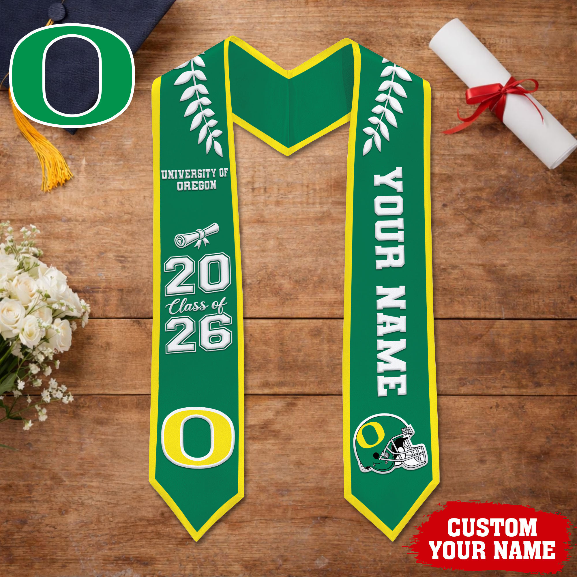 Oregon Ducks | Premium NCAA Graduation Stole NY