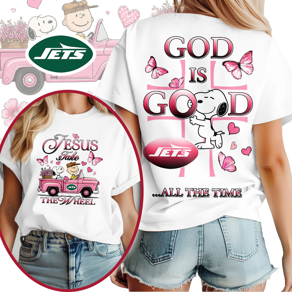 New York Jets | Premium NFL Jesus Take The Wheel God Is Good 3D Shirt NTH1