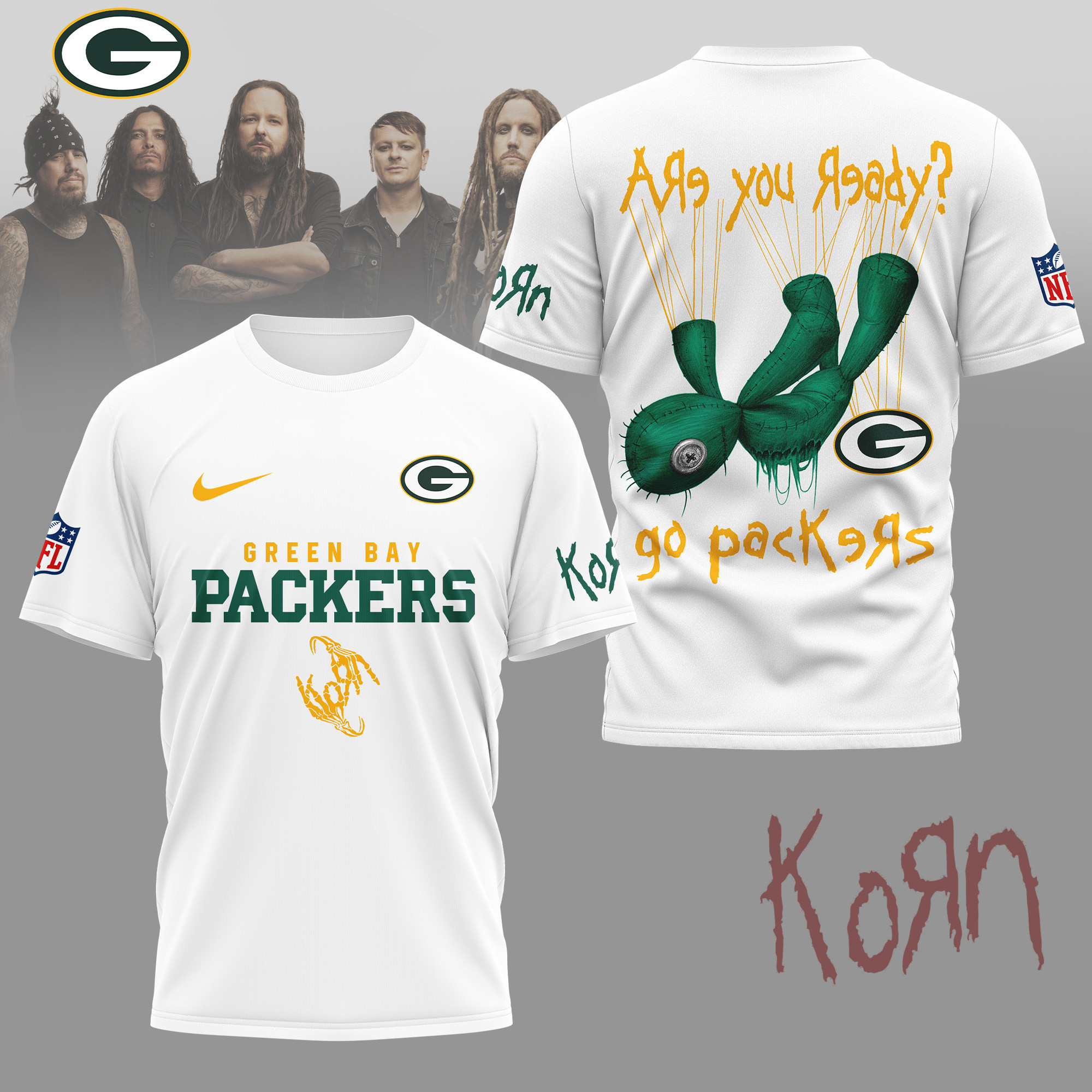 Green Bay Packers | Premium NFL Korn Fan Shirt NY