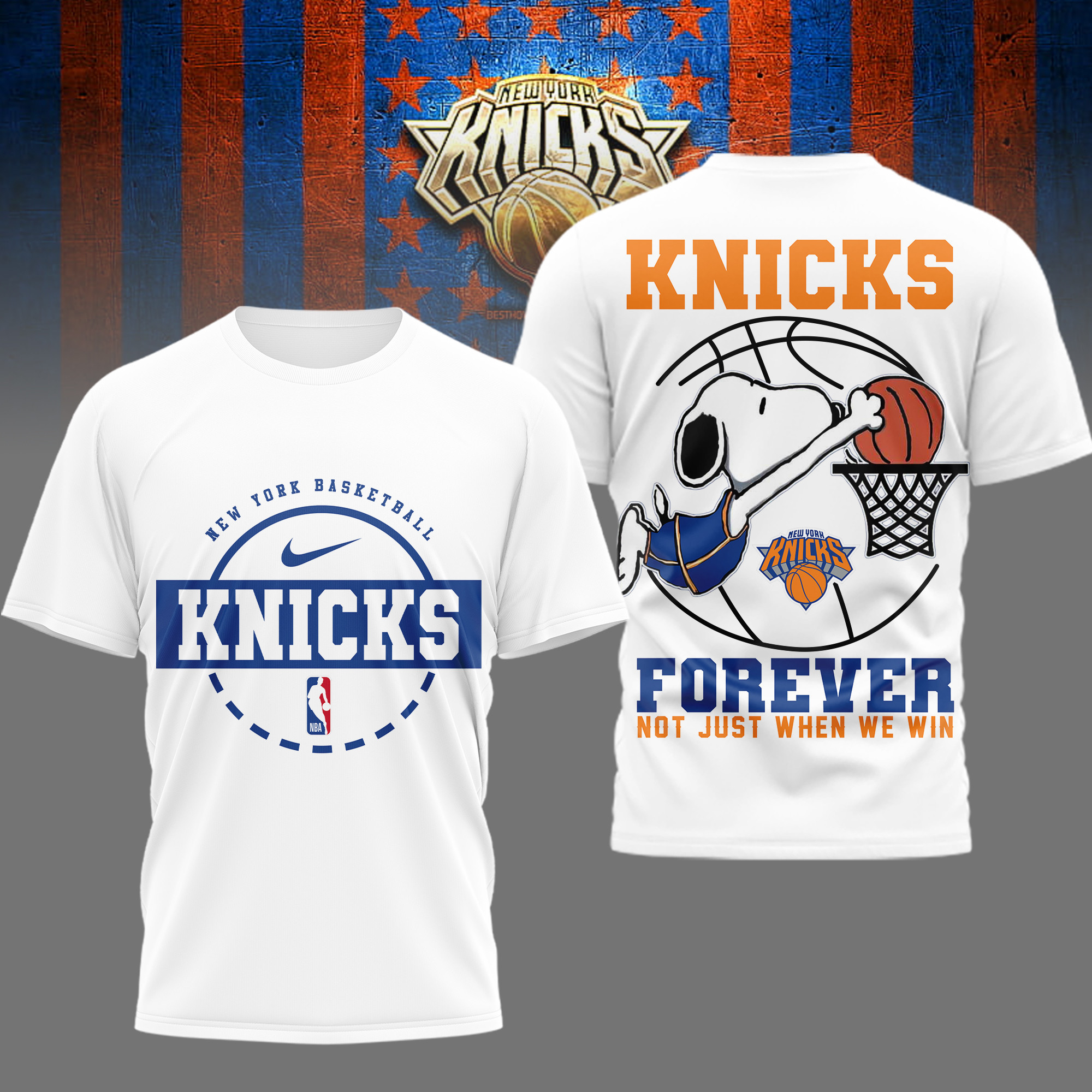 New York Knicks | Premium NBA Snoopy Forever Loyal 3D Shirt TD