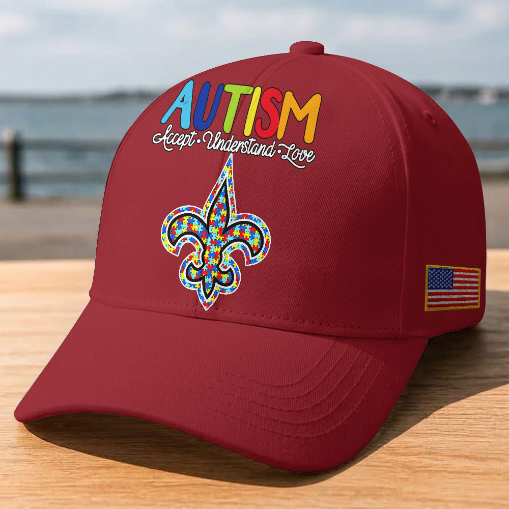 New Orleans Saints | Premium Classic NFL Autism Awareness Puzzle Cap