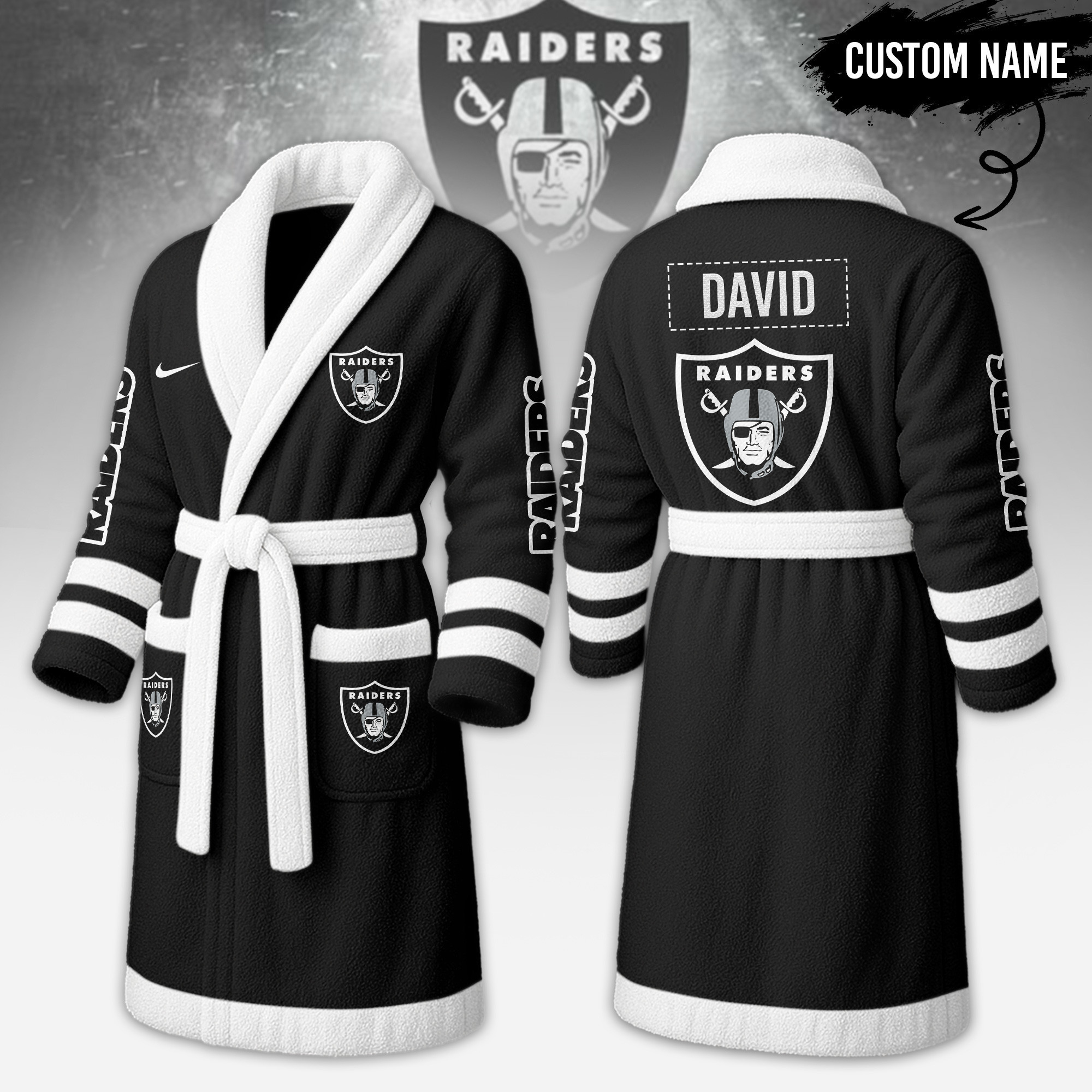 Las Vegas Raiders | Premium NFL Fleece Bathrobe TD