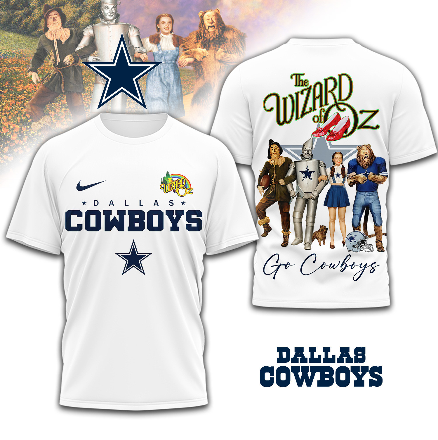 Dallas Cowboys | Premium NFL The Wizard Of Oz 3D Shirt TD