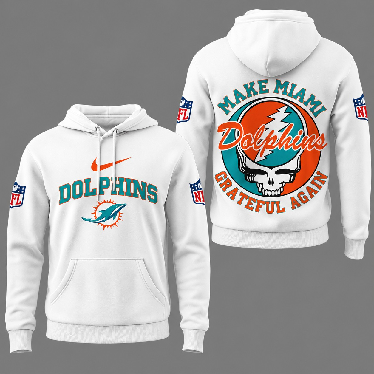 Miami Dolphins | Premium NFL Grateful Again Hoodie NY