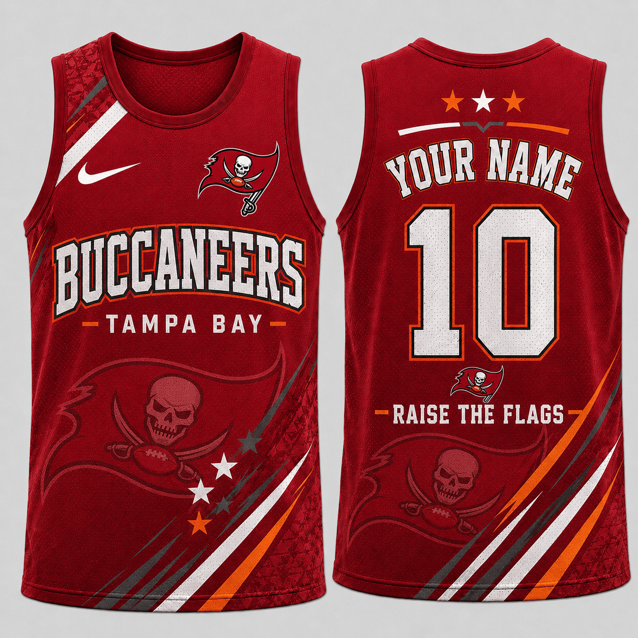 Tampa Bay Buccaneers | Premium NFL Personalized Team Spirit Sports Tank Top TD
