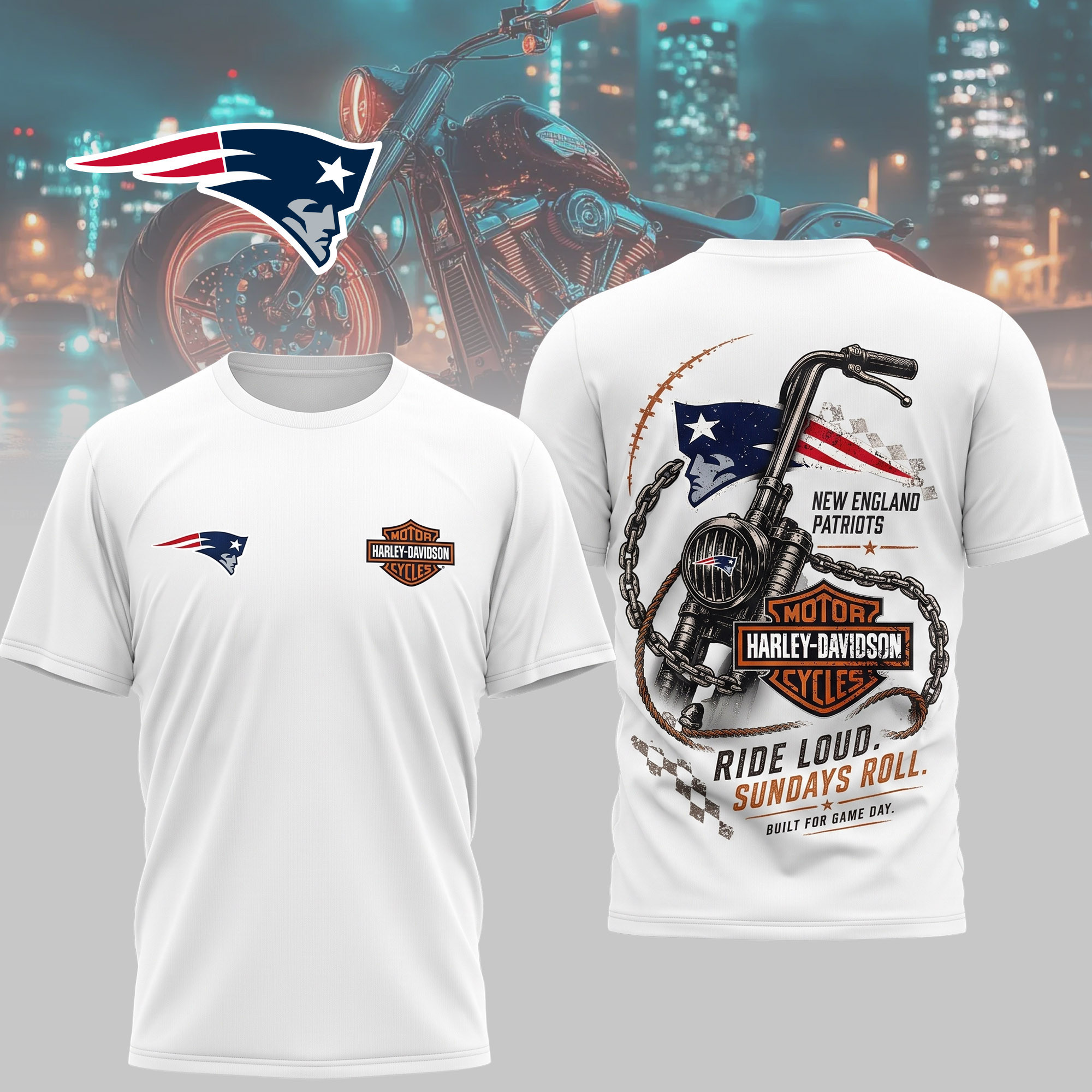 New England Patriots | Premium NFL Ride & Football Team 3D Shirt NTH1