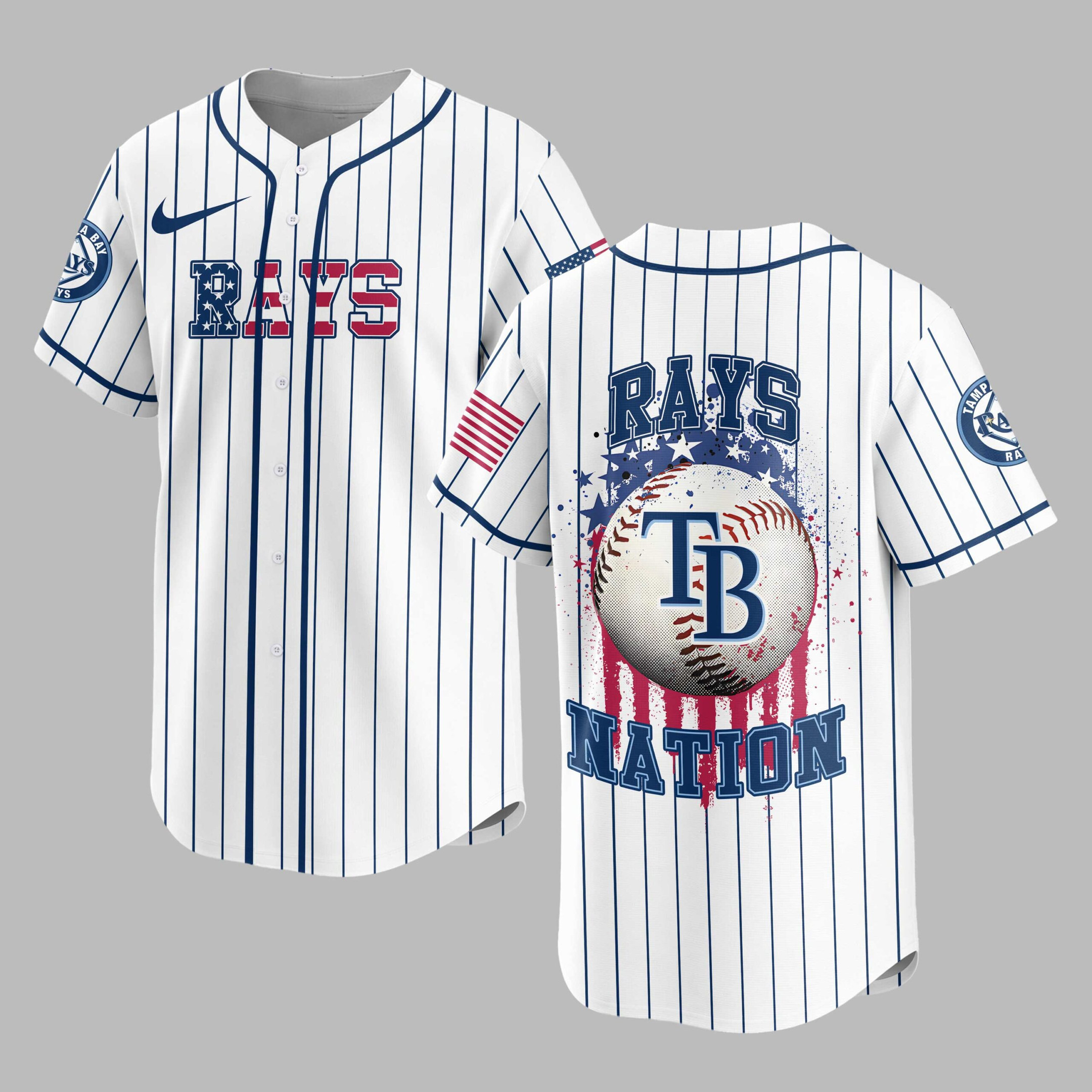 Tampa Bay Rays | MLB USA Flag Edition Premium Baseball Jersey