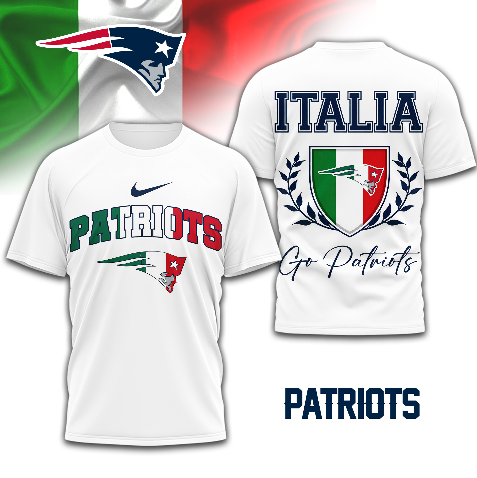 New England Patriots | Premium NFL Italia 3D Shirt TD090126