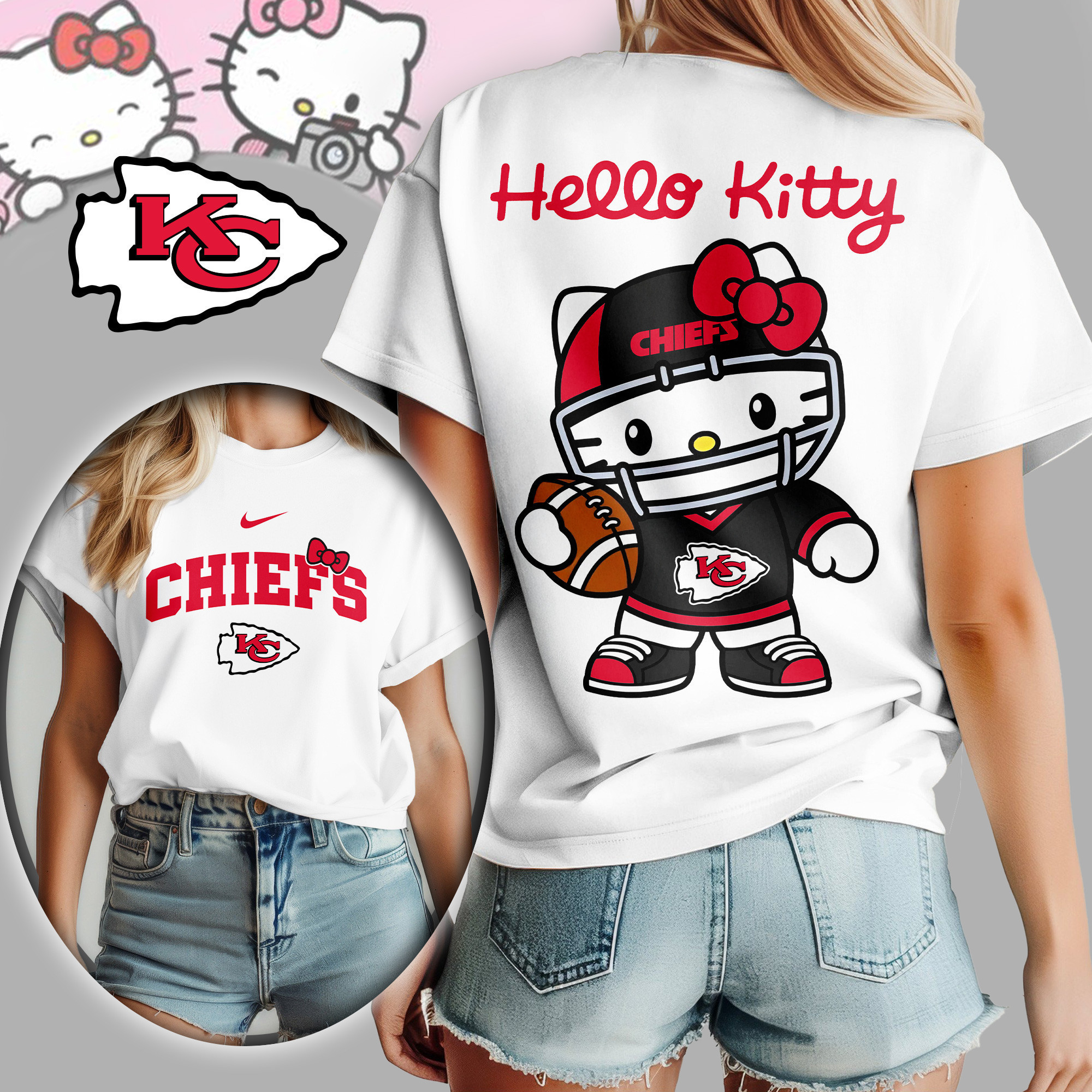 Kansas City Chiefs | Premium NFL Hello Kitty Women's Shirt TD