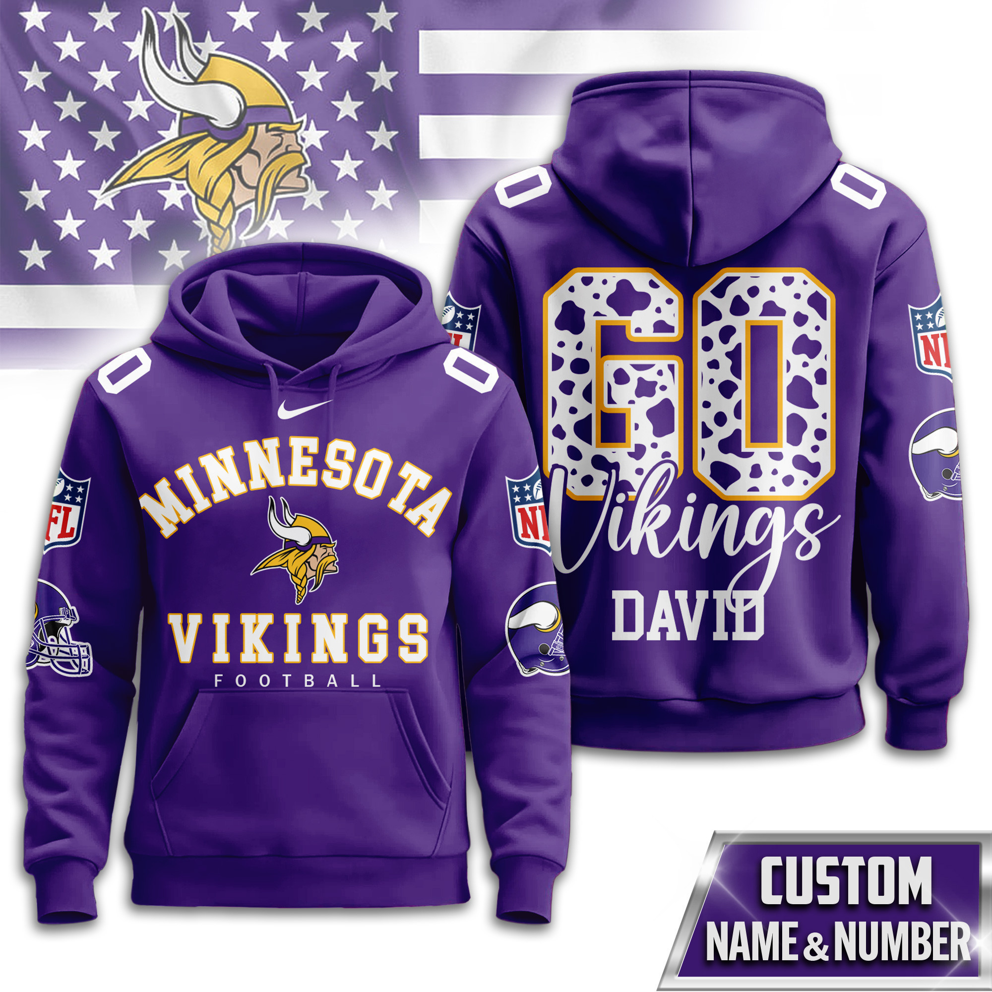 Minnesota Vikings | Premium NFL Custom Game Day Hoodie TD