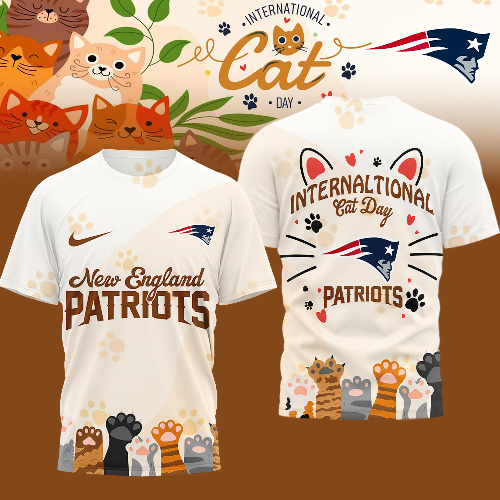 New England Patriots | Premium NFL International Cat Day 3D Shirt HI