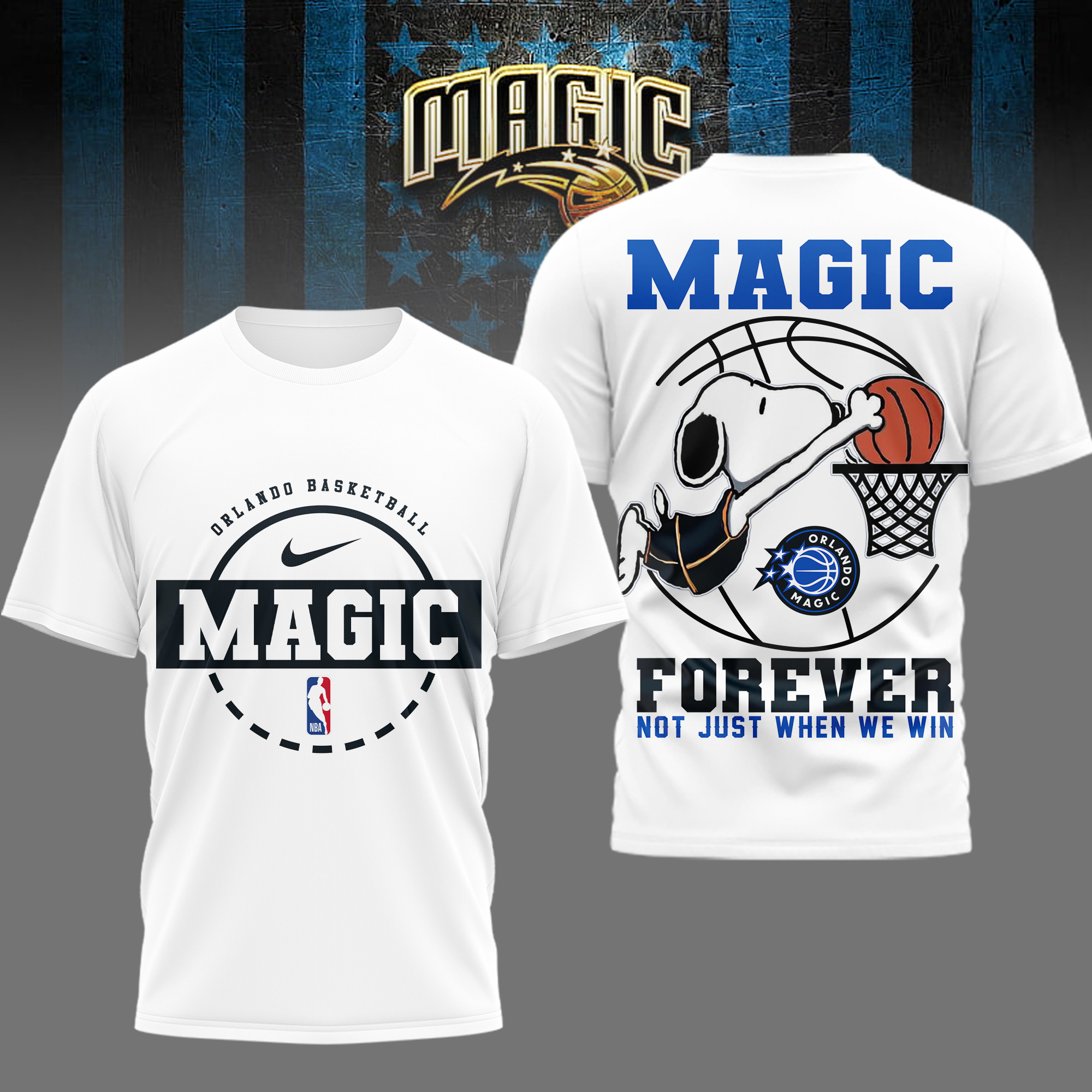 Orlando Magic | Premium NBA Snoopy Forever Loyal 3D Shirt TD